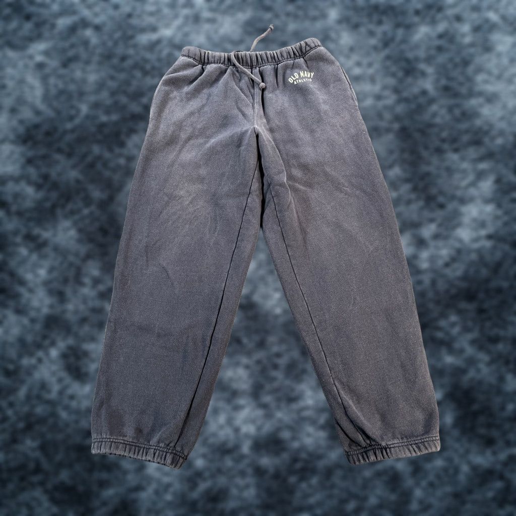 Old Navy VINTAGE Old Navy Sweatpants Mens Small Blue Drawstring Distressed Activewear Pants Casual Baggy Night? Size US 29 - 1 Thumbnail