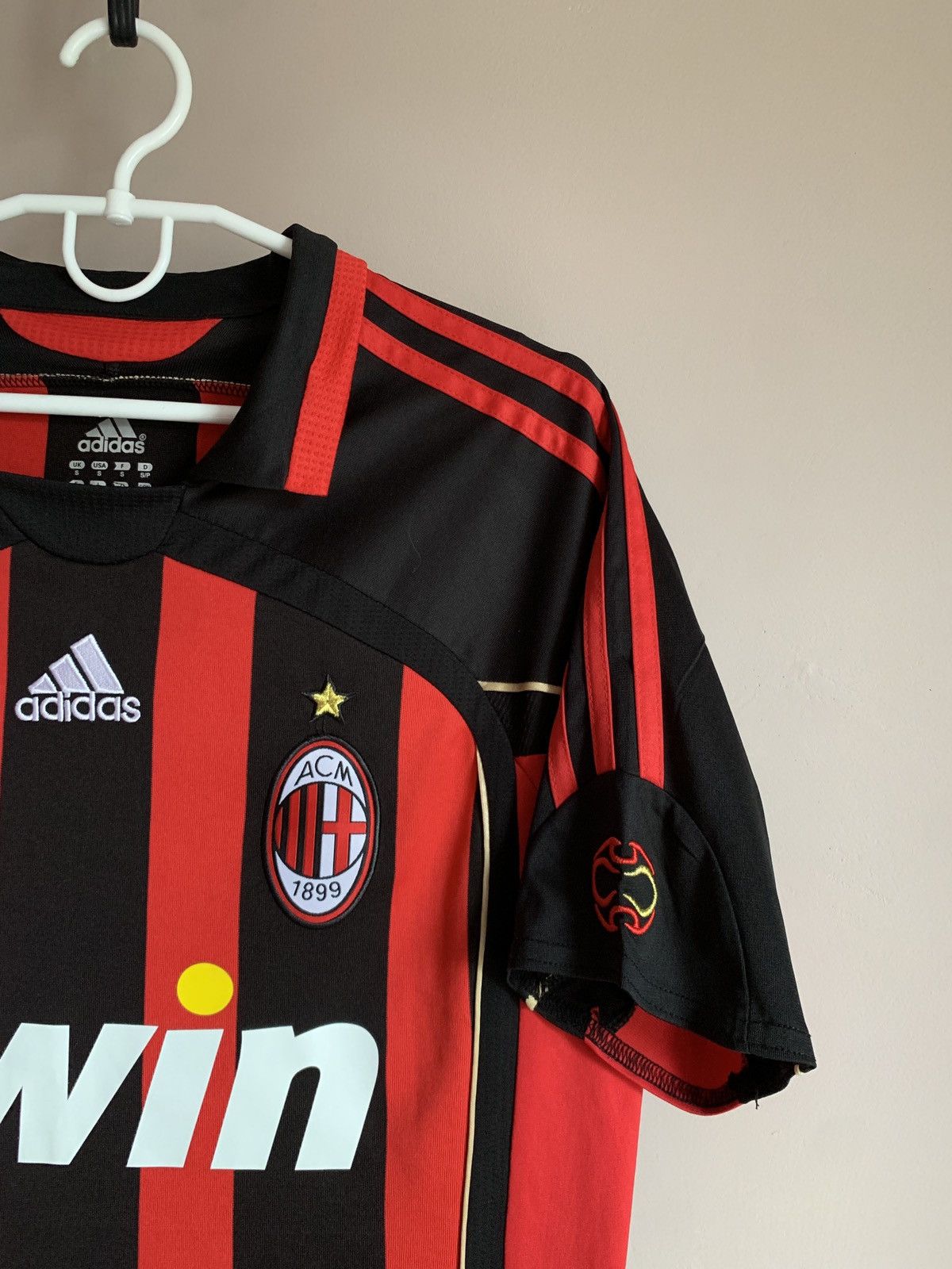 Adidas Ac Milan 2007 Home Football Shirt Adidas Soccer KAKA #22 Size US S / EU 44-46 / 1 - 4 Thumbnail