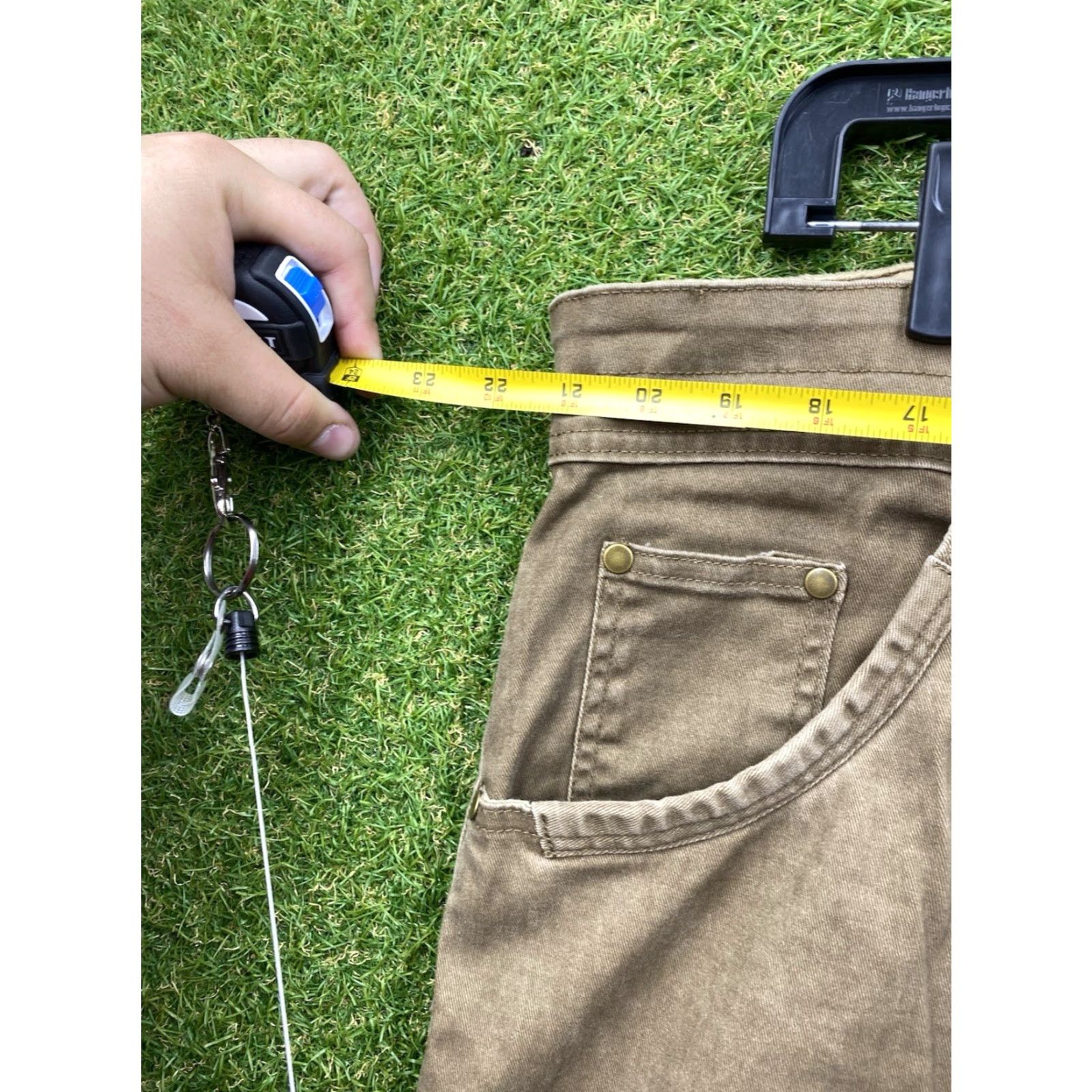 Vintage Natural Gear Hunting Pants Mens 40x32 Cargo Lightweight Ripstop Workwear Beige Cotton Polyester Relaxed Straight Cargo Pocket Logo 40 in Size US 40 / EU 56 - 2 Thumbnail