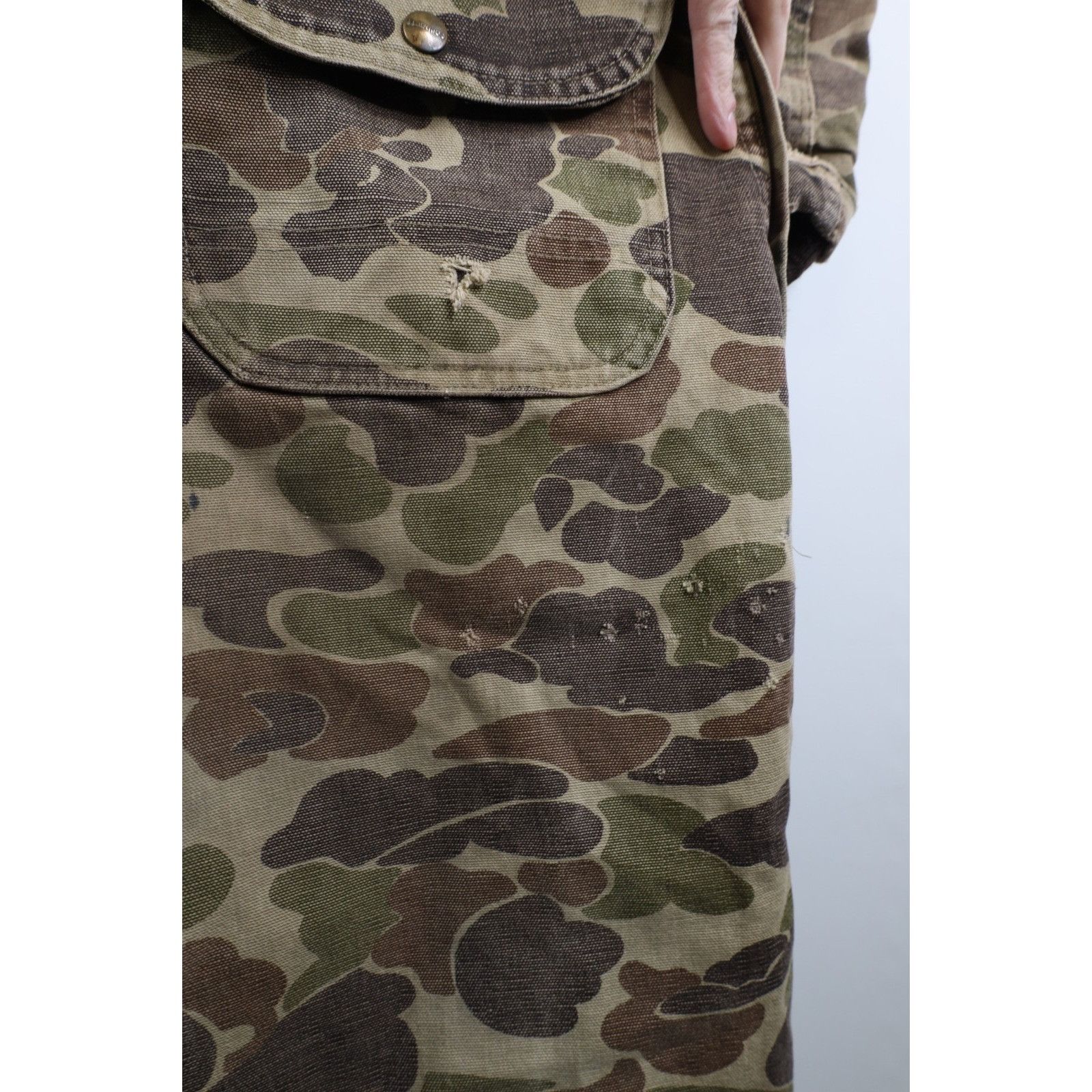 Carhartt Vintage 80s Carhartt Distressed Duck Camouflage Coveralls Size US XXL / EU 58 / 5 - 19 Thumbnail