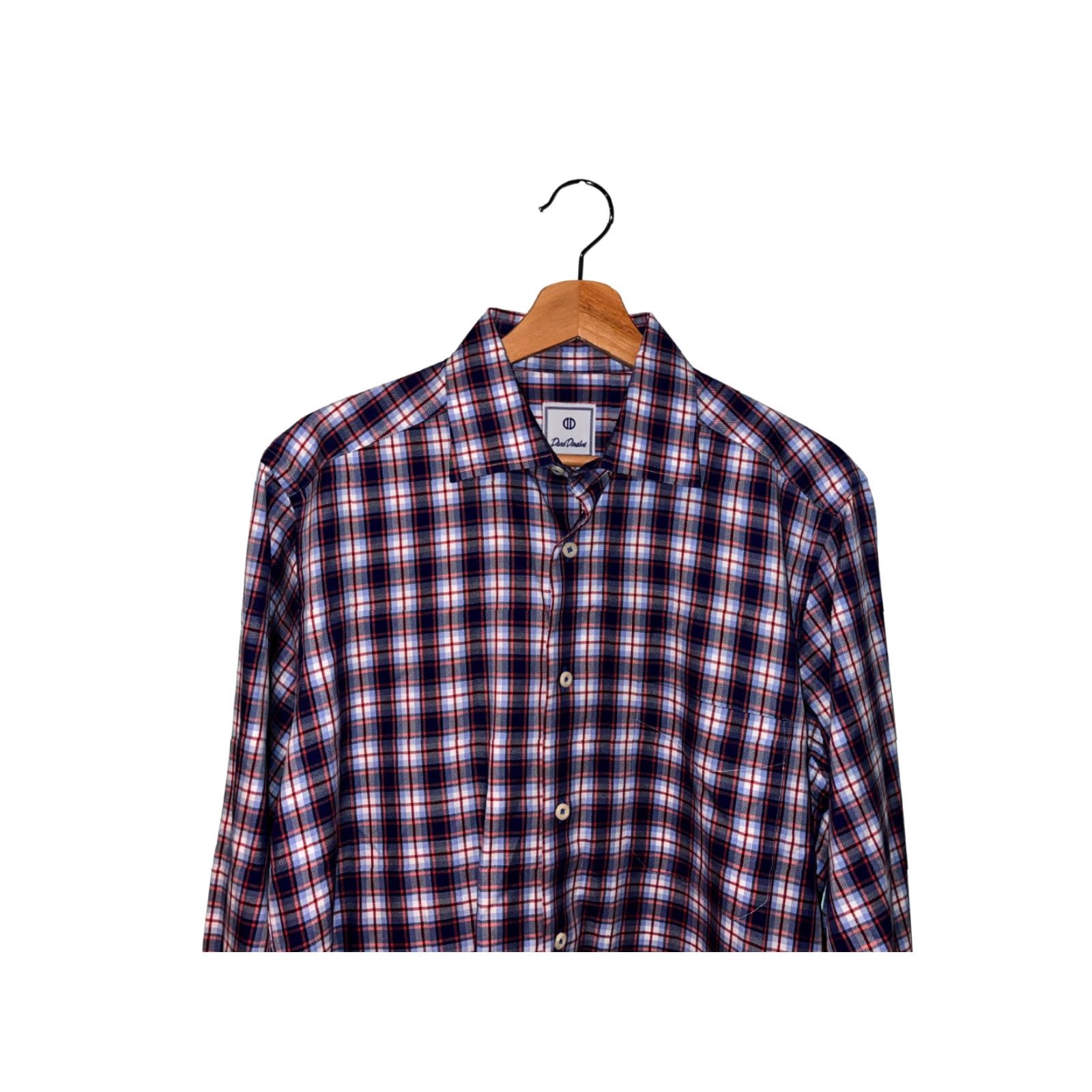 David Donahue David Donahue Shirt Mens M Plaid Twill Button-Up Collared Long Sleeve Multicolor Logo Casual Formal Workwear Size US M / EU 48-50 / 2 - 3 Thumbnail