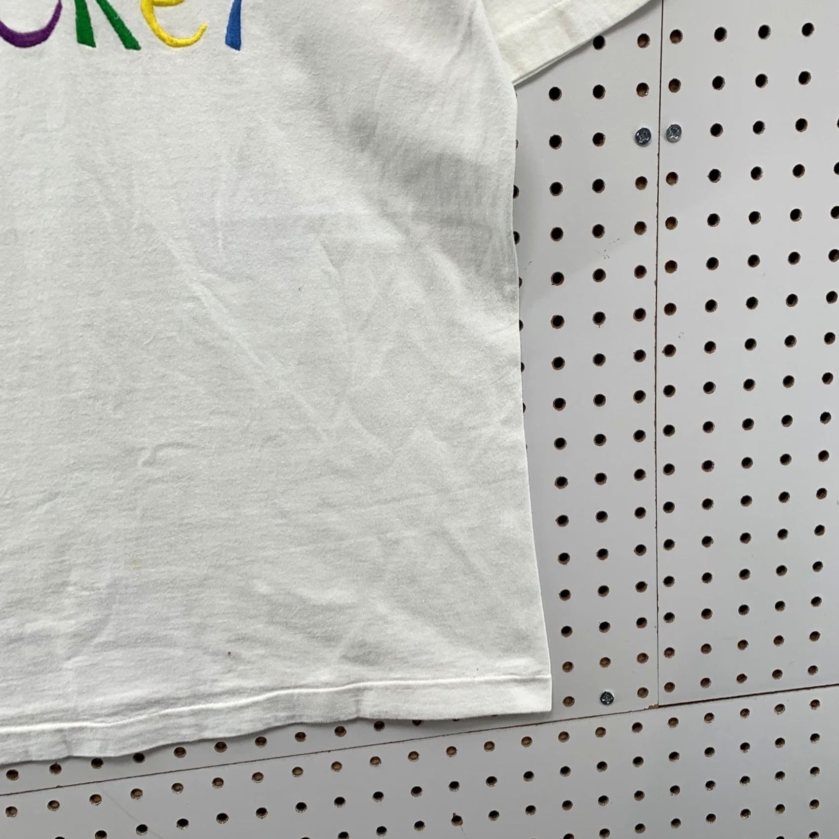 CO VINTAGE Mickey Co T Shirt Mens M White Mickey Spell Out Embroidered USA Size US M / EU 48-50 / 2 - 7 Thumbnail