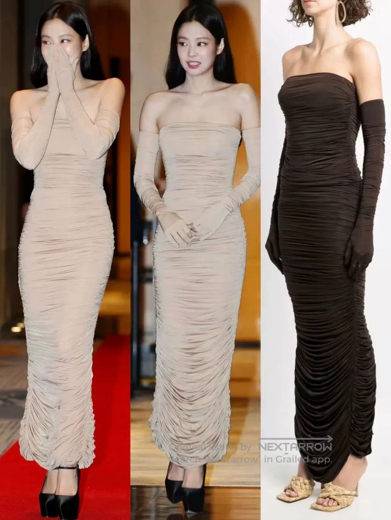 Alex Perry Alex Perry Strapless Ruched Maxi Dress. Size S / US 4 / IT 40 - 6 Thumbnail