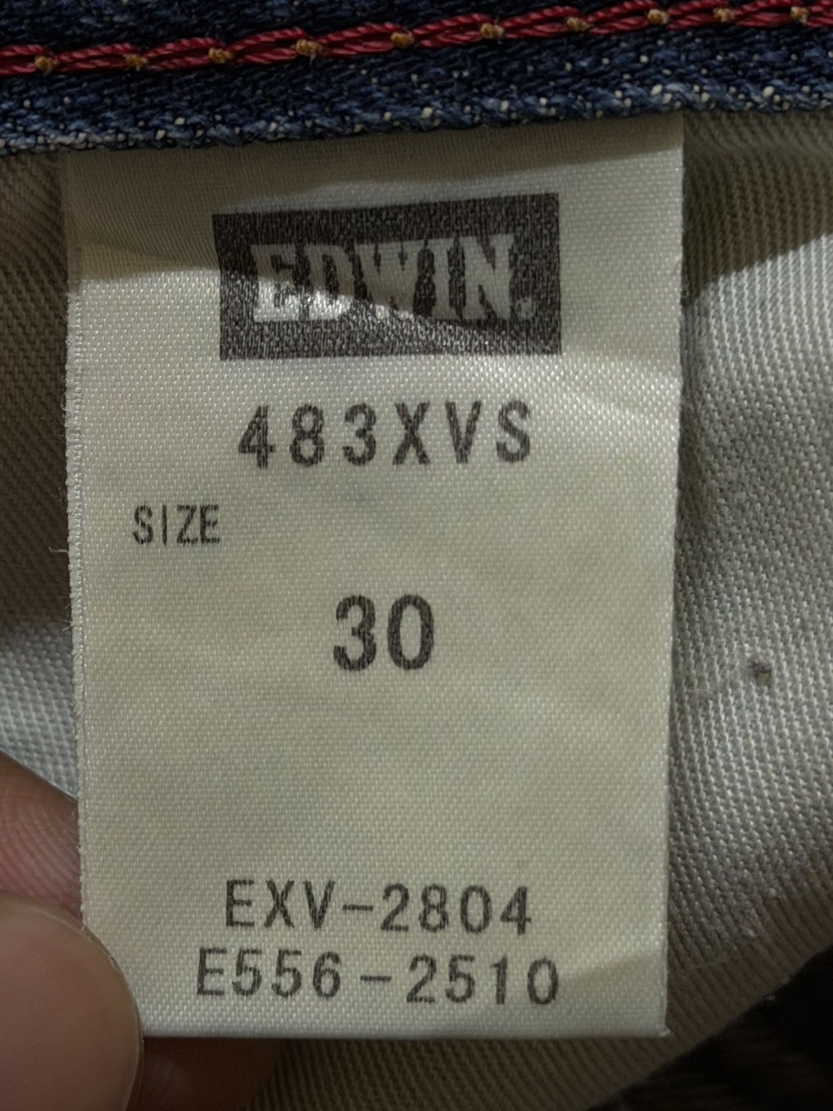 Edwin Vintage 90s Edwin XV Blue Faded Wash Distressed Straight Leg Size US 32 / EU 48 - 7 Thumbnail