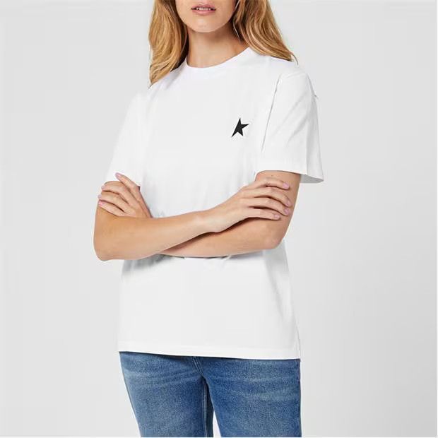 Golden Goose o1g2r1mq1024 Star Regular T-Shirt in White & Black Size M / US 6-8 / IT 42-44 - 5 Thumbnail
