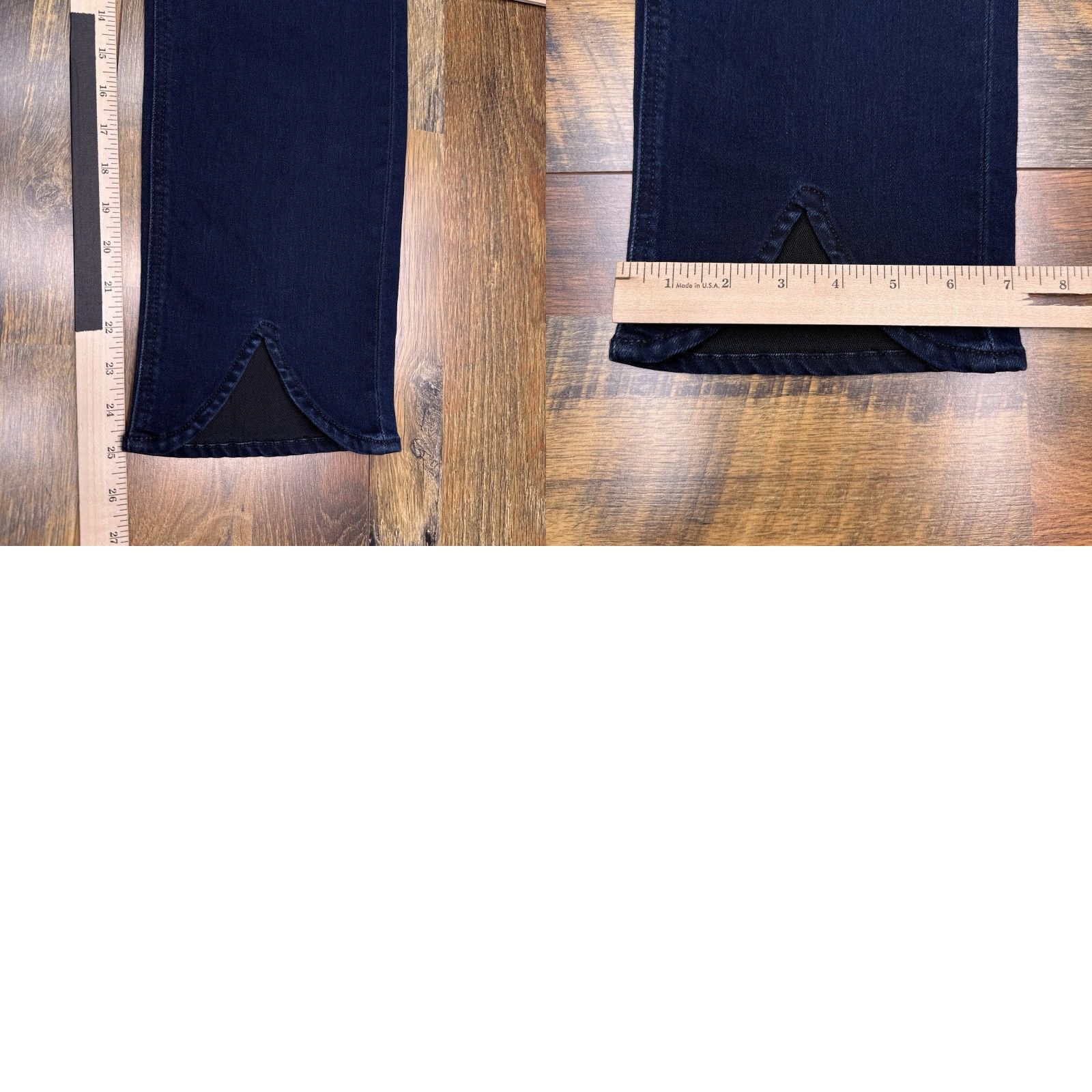 7 For All Mankind Jen 7 Ankle Straight Jeans Womens 12 Blue High Rise Stretch Size 34" / US 12 / IT 48 - 9 Thumbnail