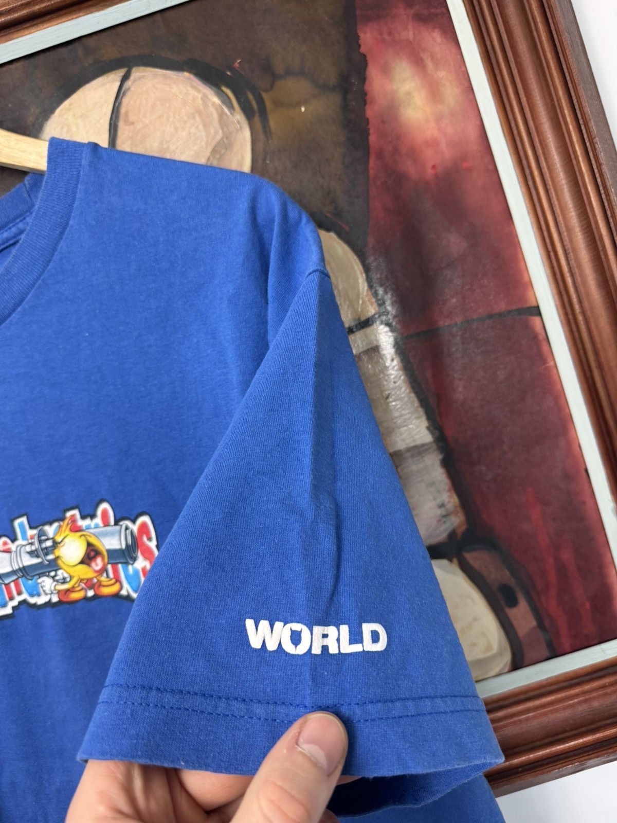 Hook-Ups Vintage 90s Blue Skate Tee World Industries Rare Hype Sk8 Size US L / EU 52-54 / 3 - 4 Thumbnail