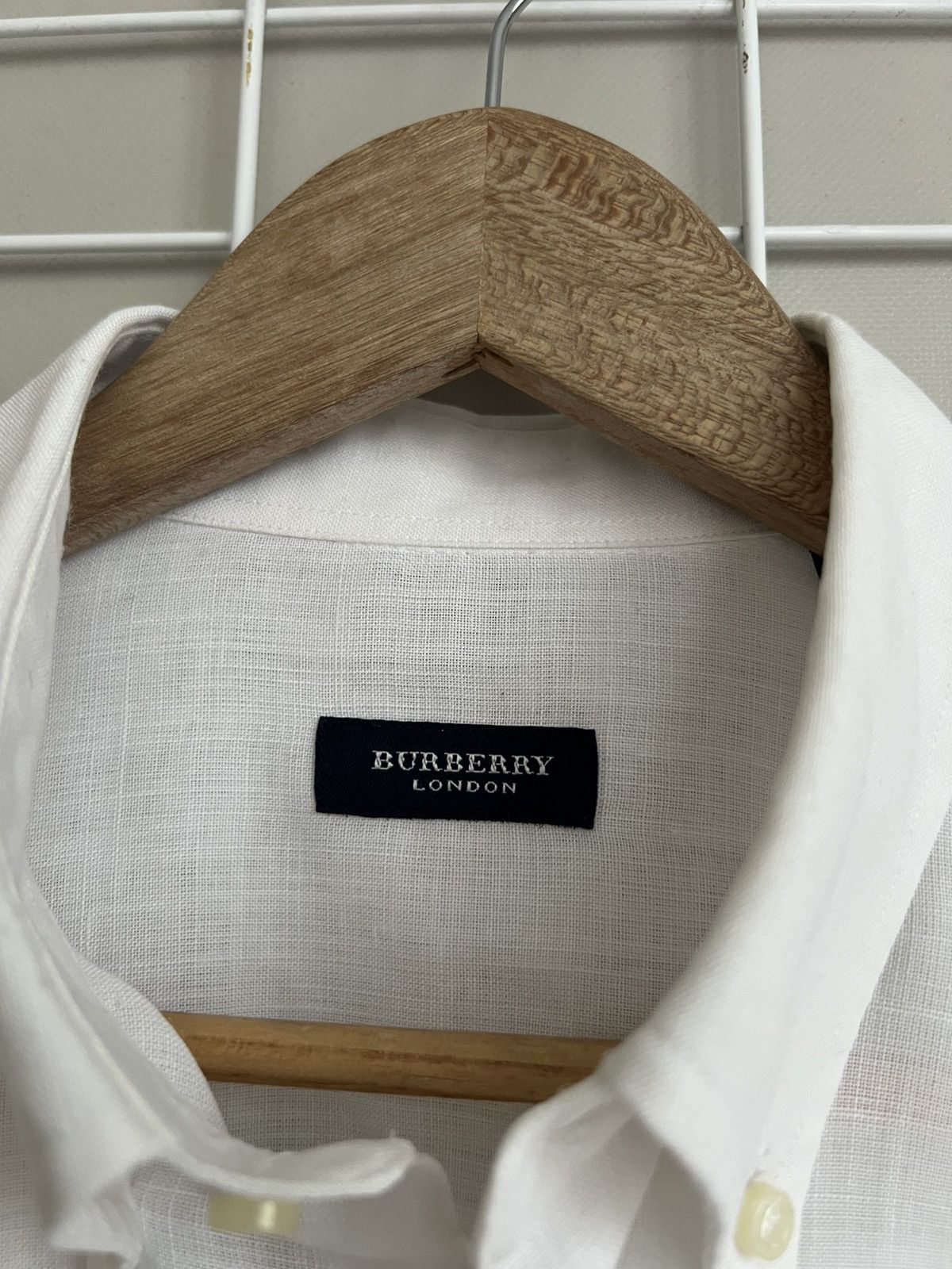 Burberry Burberry London Linen/Polyester Button Shirt Mens Size L Size US L / EU 52-54 / 3 - 11 Thumbnail
