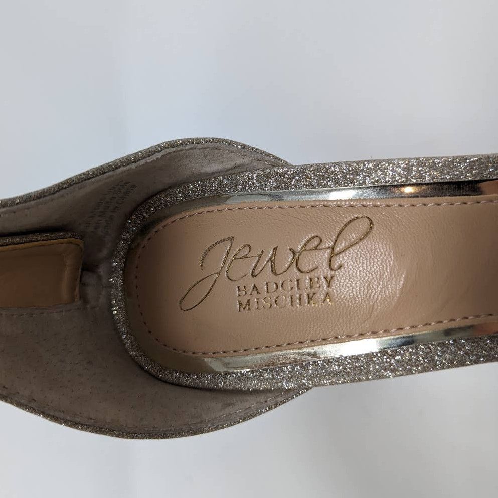 Badgley Mischka Jewel by Badgley Mischka Mayra Ankle Strap Evening Shoe Size US 7.5 / IT 37.5 - 6 Thumbnail