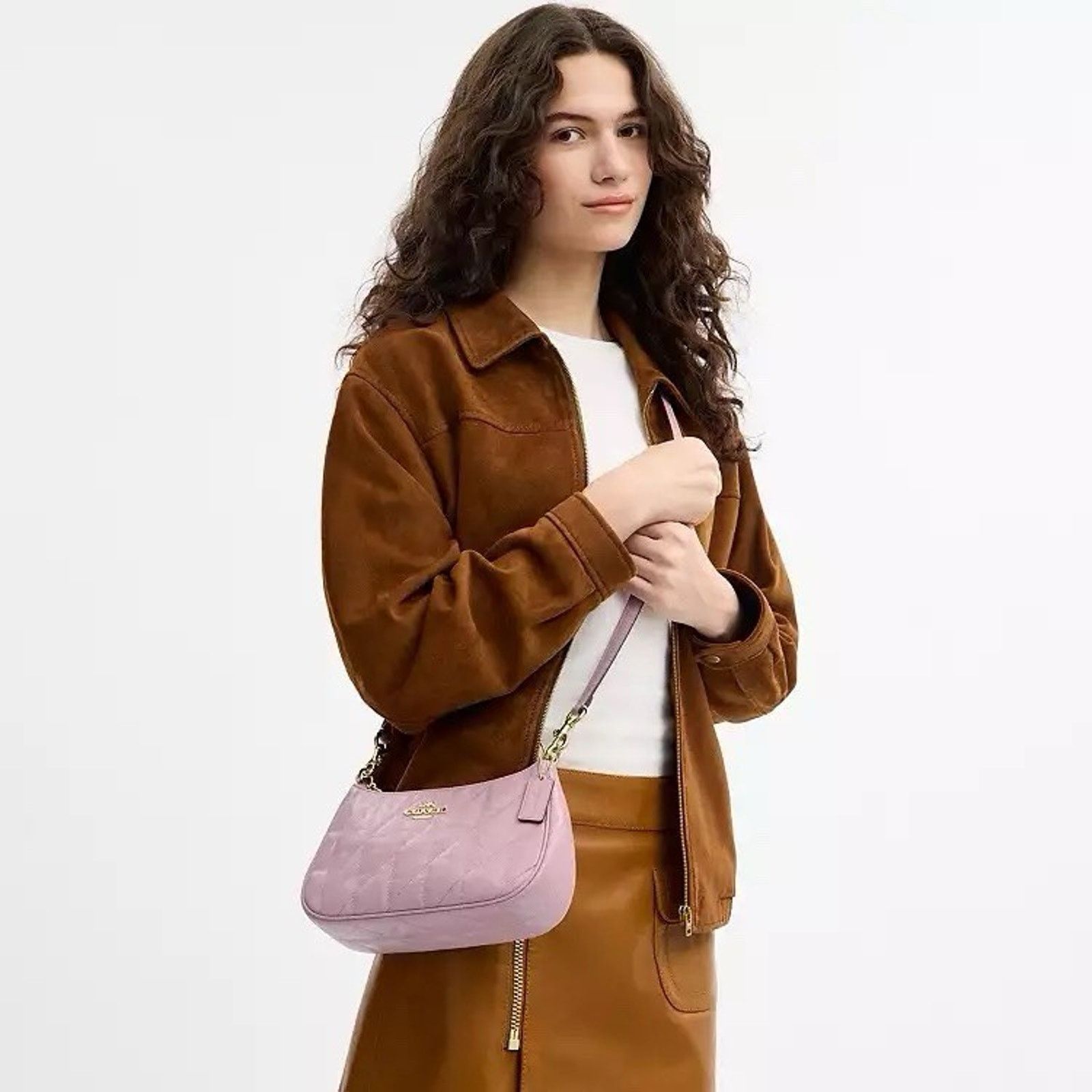 Coach NWT Coach CDY83 Teri Shoulder Bag leather IM/CARNATION Size ONE SIZE - 11 Thumbnail
