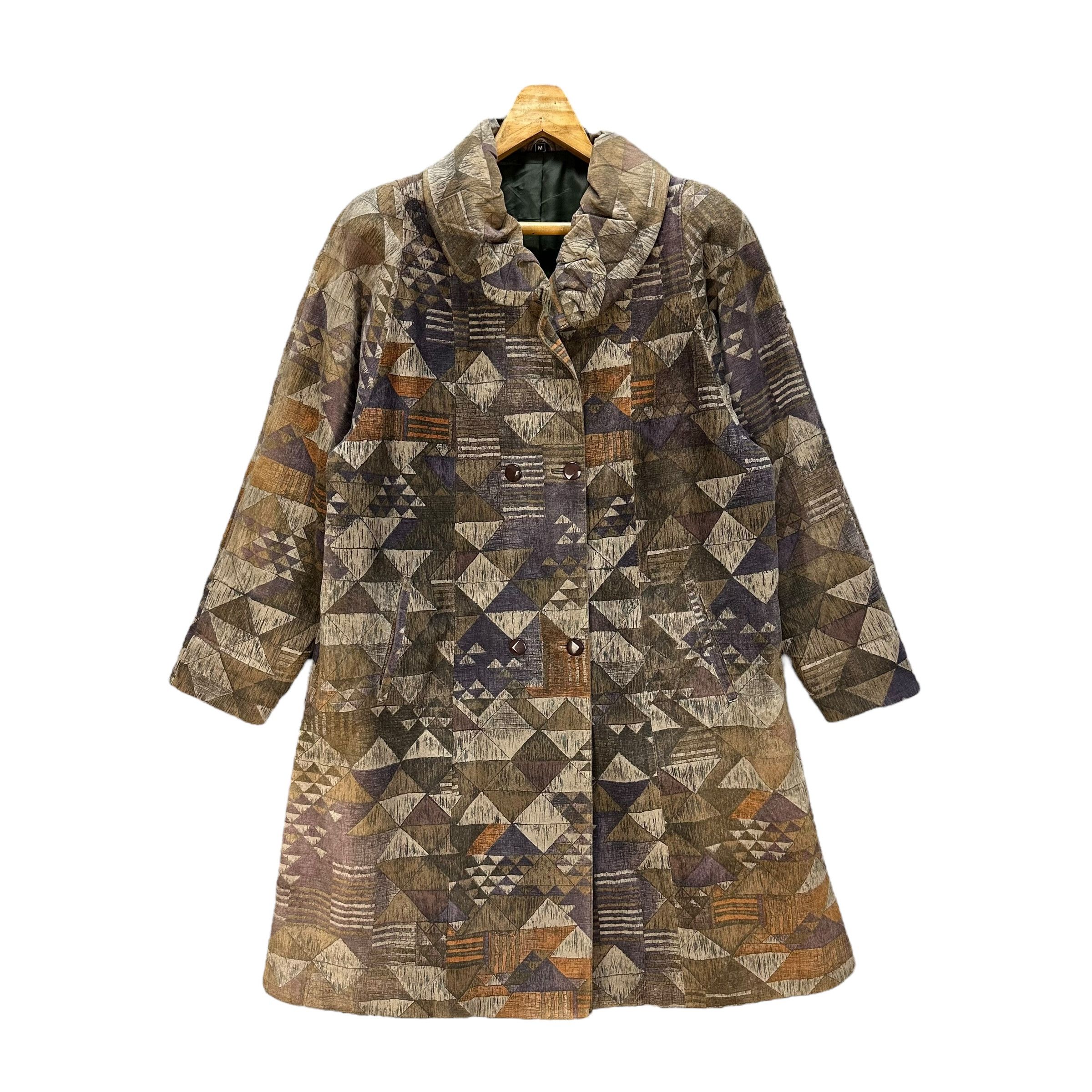 Japanese Brand Vintage PARTINA Tokyo Fur Artwork Design Overcoat #73-1441 Size M / US 6-8 / IT 42-44 - 1 Thumbnail
