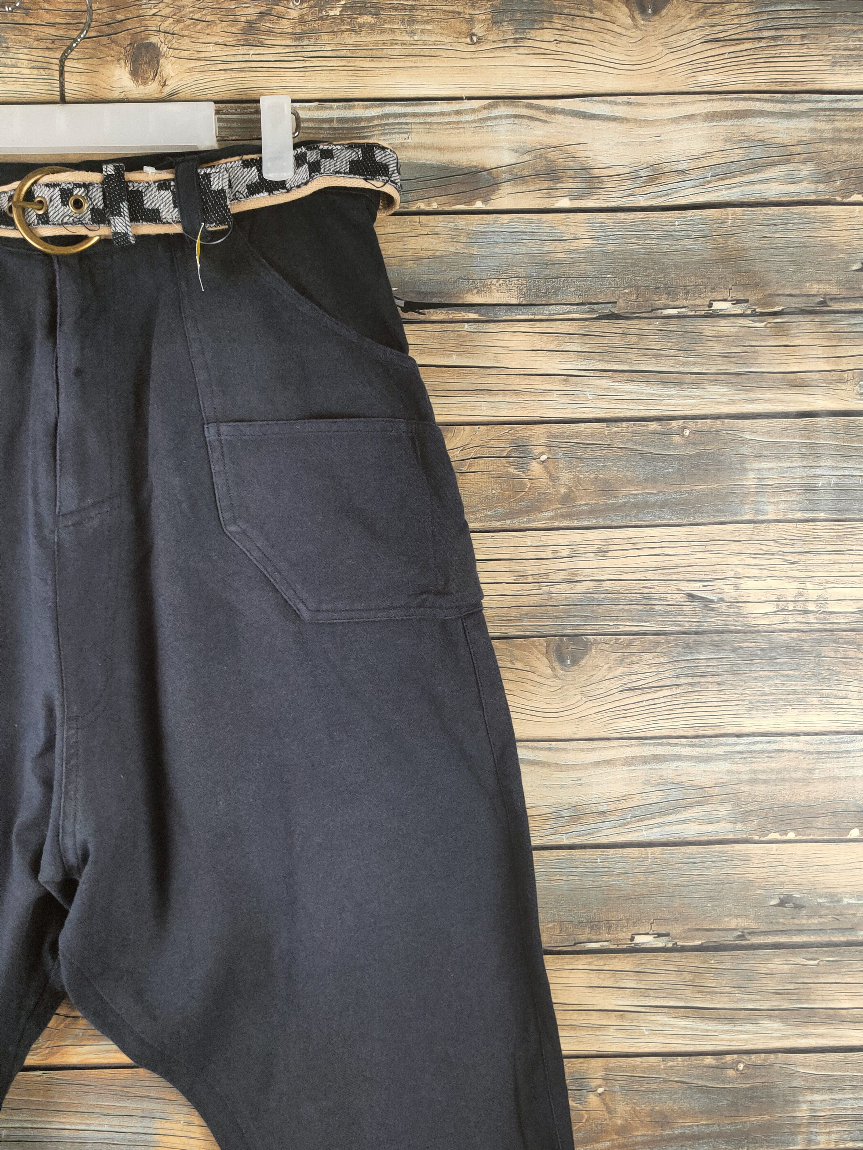 Japanese Brand DL Amina Black Multipocket Baggy Pants #46-339 Size US 32 / EU 48 - 5 Thumbnail