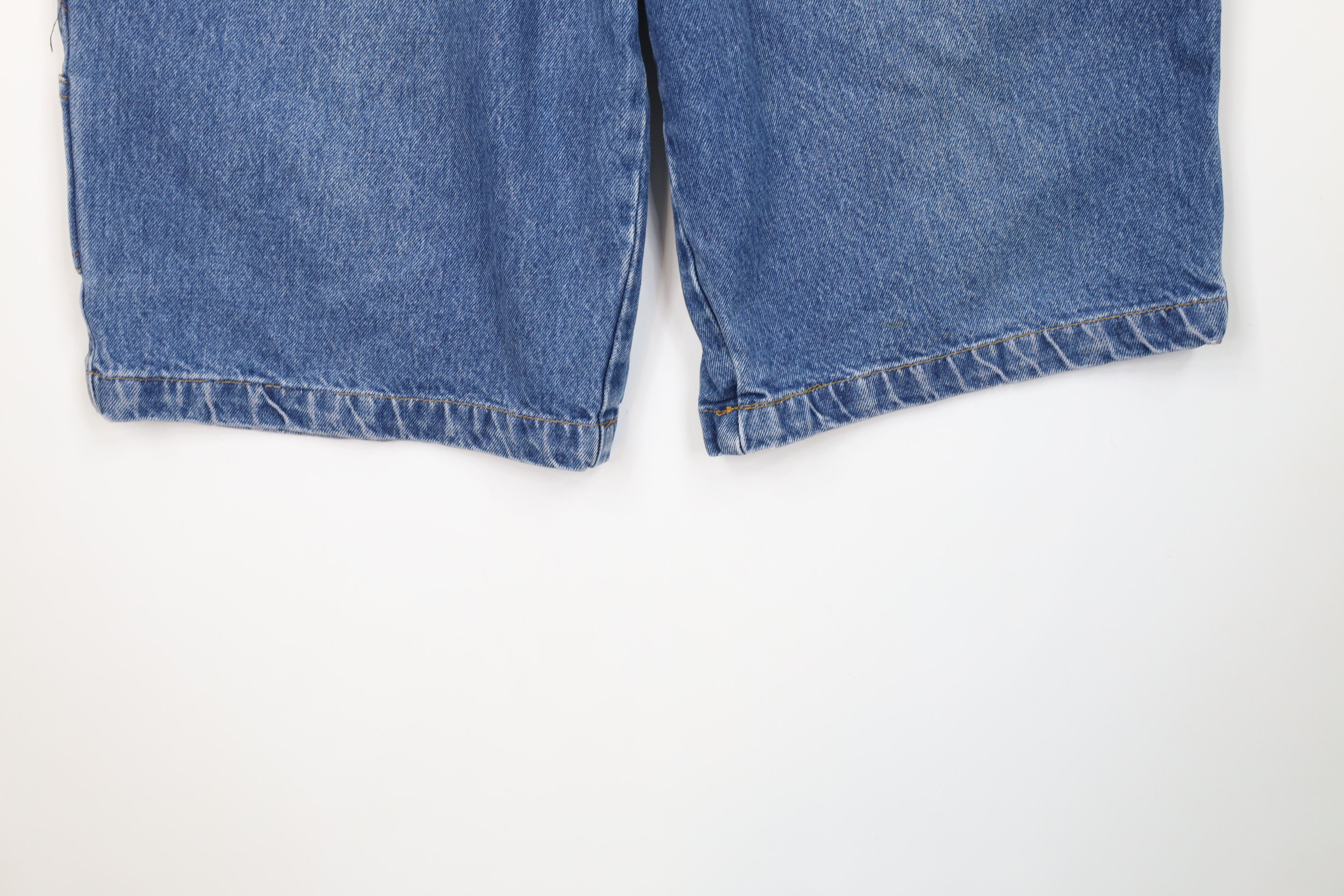 Vintage Vintage 90s Pelle Pelle Spell Out Baggy Denim Jean Shorts Size US 38 / EU 54 - 4 Thumbnail