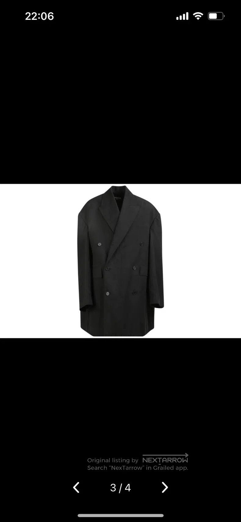 Balenciaga Balenciaga Black Destroyed Suit Double Breasted Jacket Size US M / EU 48-50 / 2 - 8 Thumbnail