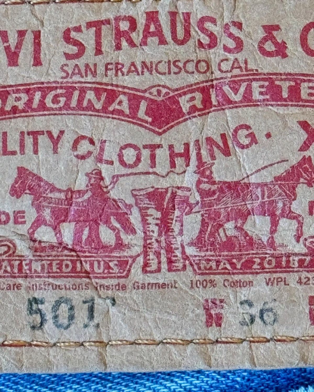Levi's LEVI 501 Straight Leg Jeans Size US 34 / EU 50 - 5 Thumbnail