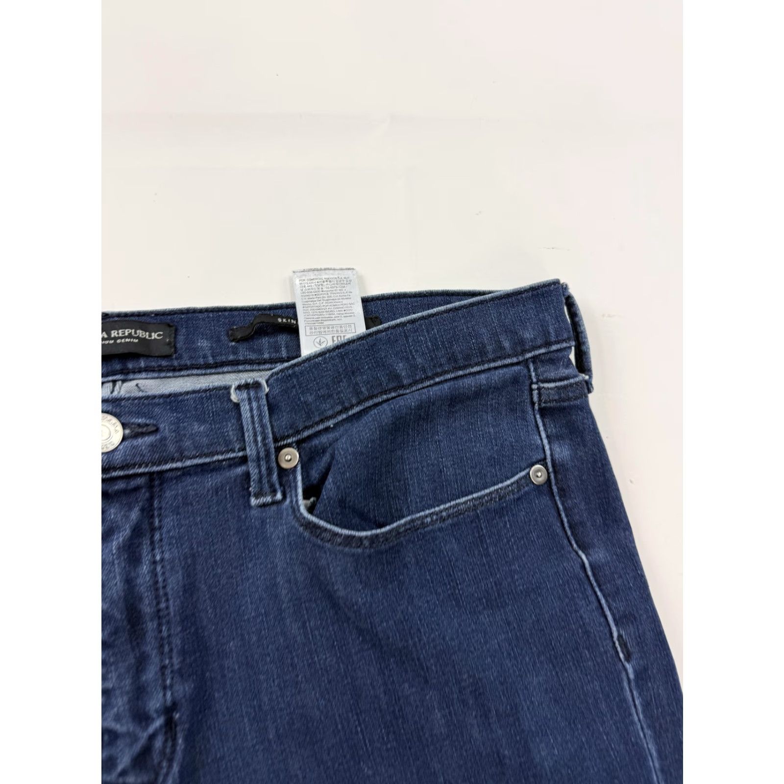 Banana Republic Banana Republic Jeans Womens 33 Blue Skinny Slim Fit Premium Denim Dark Wash Size 24" / US 00 / IT 34 - 5 Thumbnail