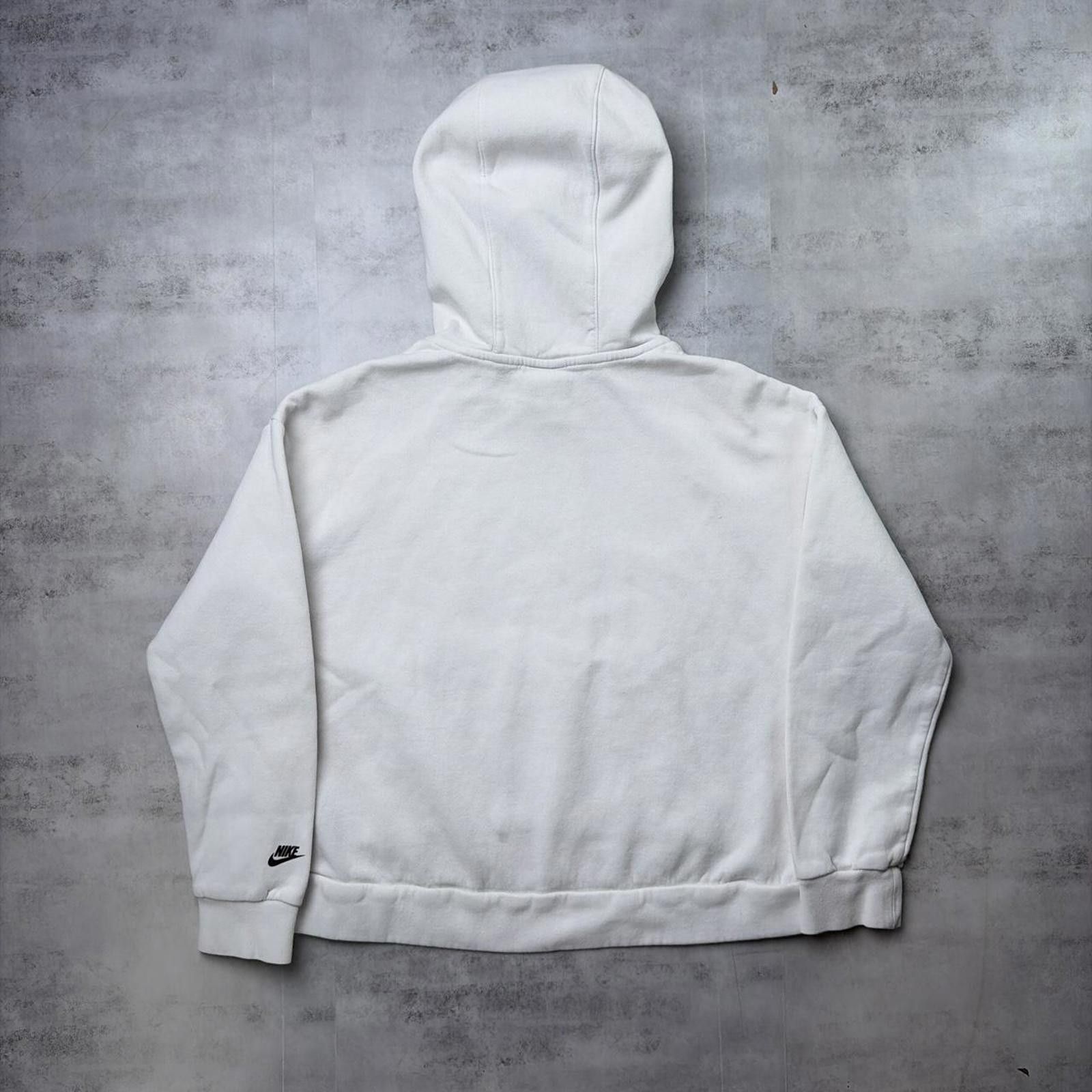Nike Y2K White Nike Middle Swoosh Boxy Skater Hoodie Size L / US 10 / IT 46 - 8 Thumbnail
