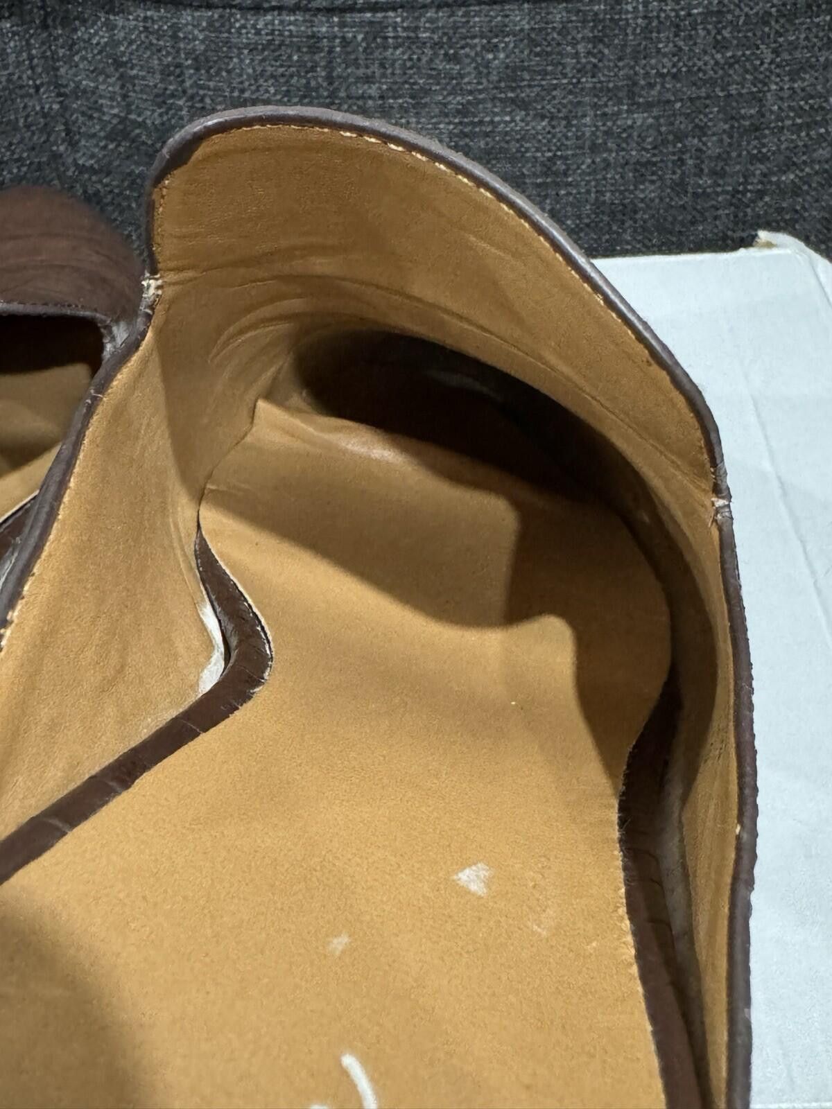 Other Crown Vintage Lacerate Croc Embossed Mules Slip On Sz 9.5M Size US 9.5 / IT 39.5 - 10 Thumbnail