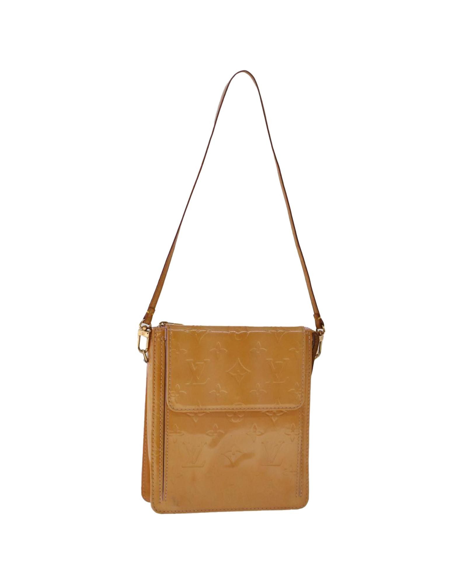 image of Chic And Versatile Louis Vuitton Patent Leather Accessory Pouch in Brown, Women's