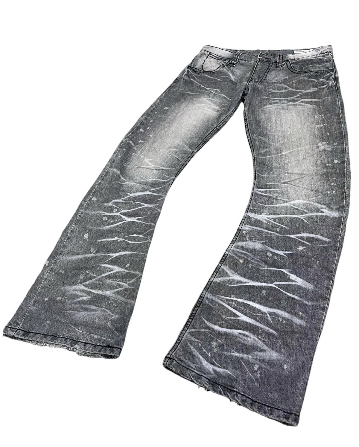 semanticdesign 🔥PUNK SEDITIONARIES Off-Black Mudmax Clawmark Curve Flare Size US 31 - 3 Thumbnail