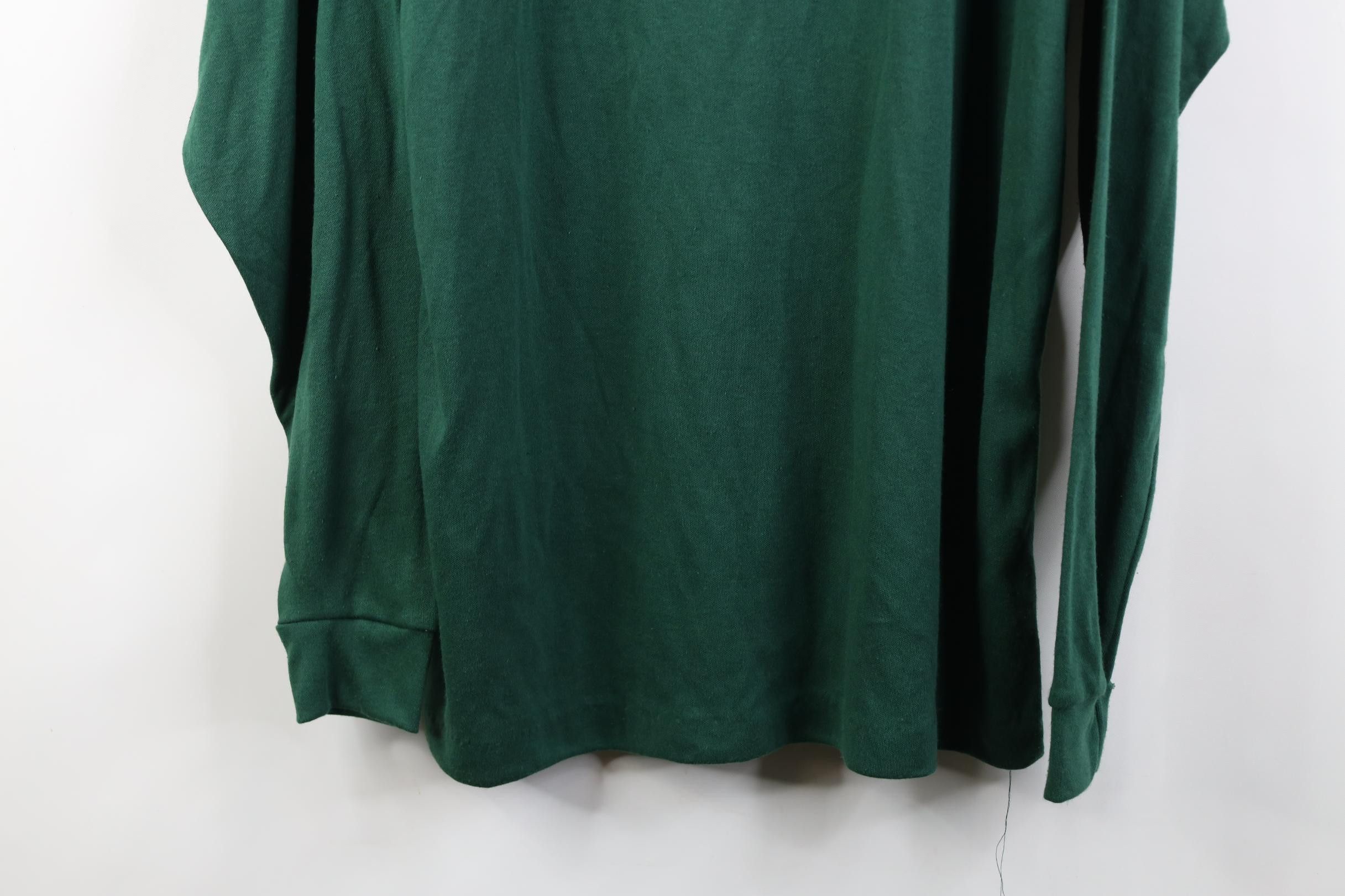 Vintage Deadstock Vintage 90s Streetwear Mock Neck T-Shirt Green USA Size US XL / EU 56 / 4 - 3 Thumbnail