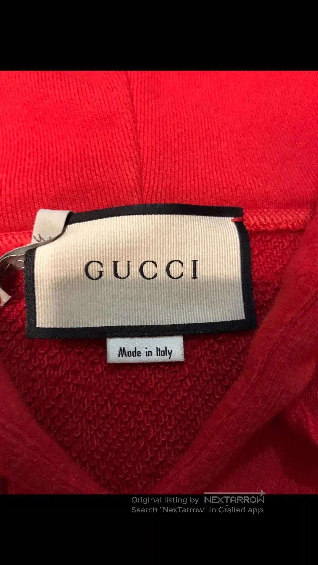 Gucci Red Hoodie with Drawstring and Kangaroo Pocket. Size US M / EU 48-50 / 2 - 4 Thumbnail