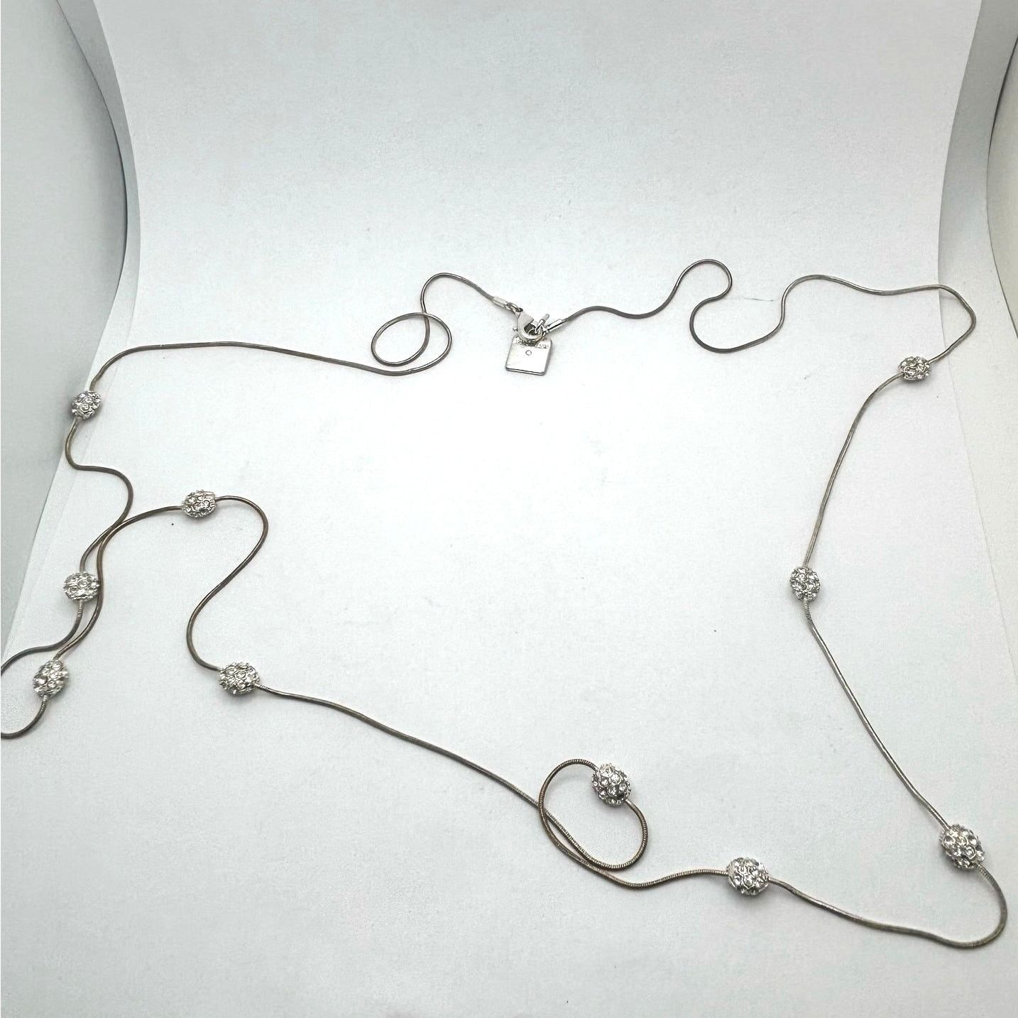Other Silver Anne Klein Crystal Necklace Size ONE SIZE - 3 Thumbnail