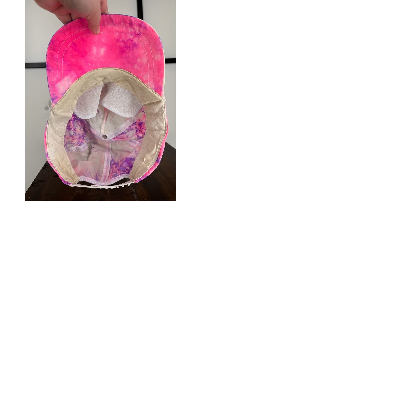 Vintage VINTAGE McConaughy Beach Club Hat Cap Snap Back Adult Pink Purple Tie Dye Palm Sunset Size ONE SIZE - 9 Thumbnail