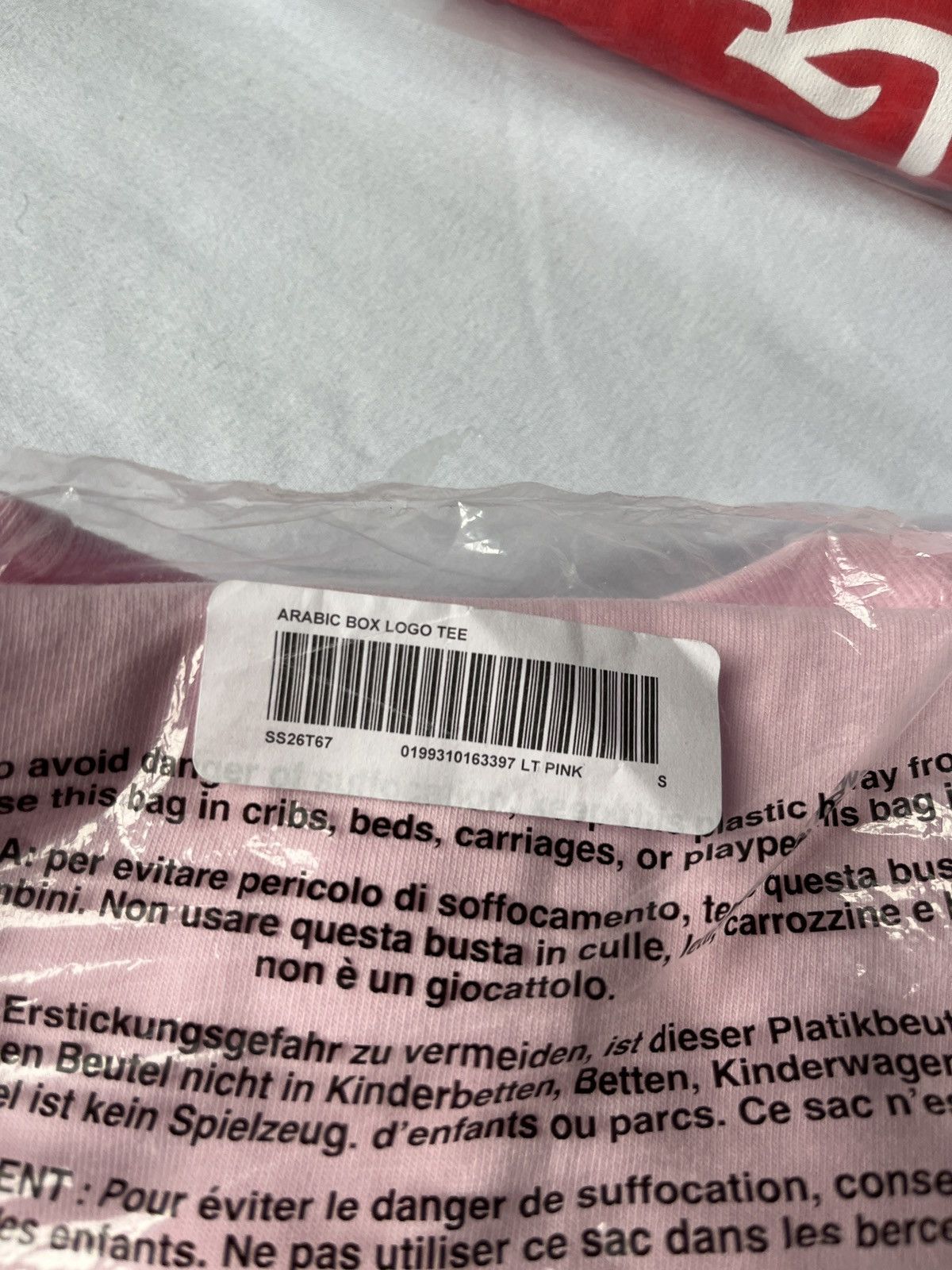 Supreme Supreme arabic box logo tee size small Pink IN HAND‼️ Size US S / EU 44-46 / 1 - 4 Thumbnail