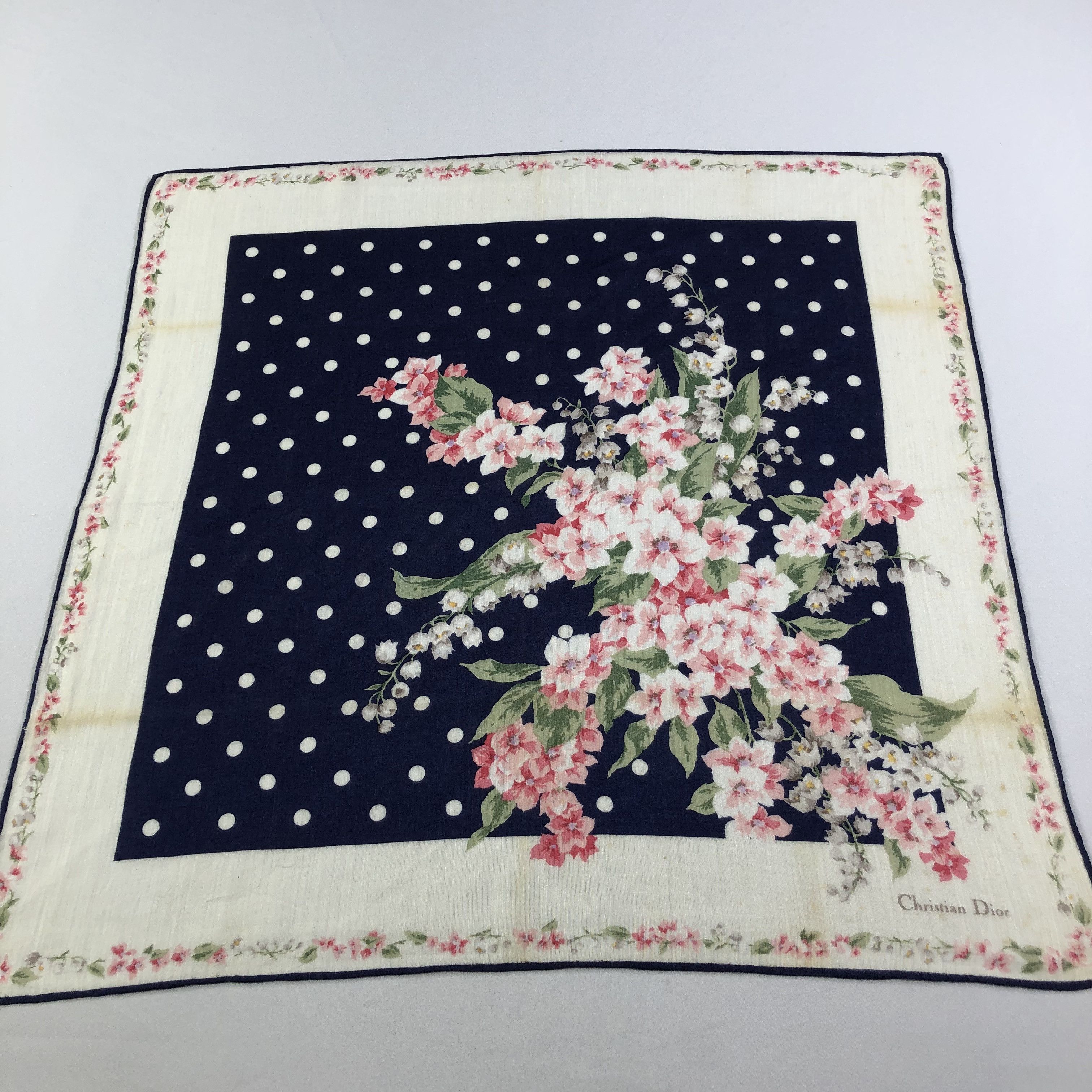 Christian Dior Monsieur Christian Dior Handkerchief Neckerchief Bandana H1792 Size ONE SIZE - 1 Thumbnail