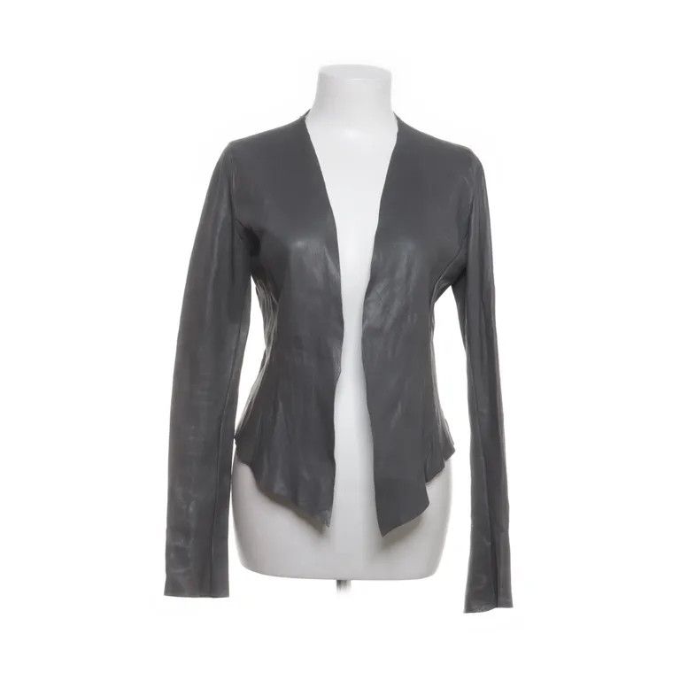 Ovate Leather Jacket Minimal Open Front XS Dark Gray Size XS / US 0-2 / IT 36-38 - 3 Thumbnail