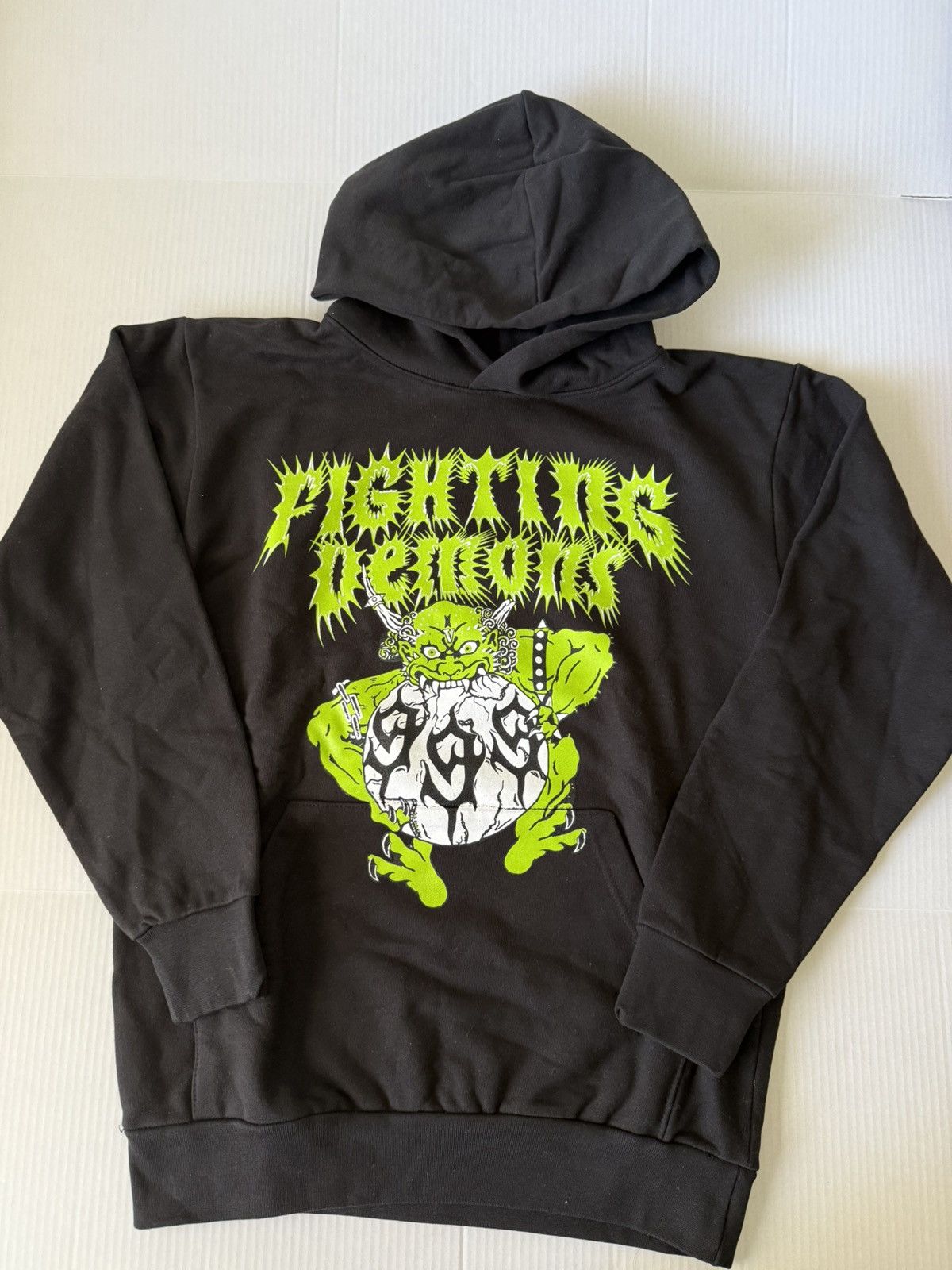 Vlone 999 Fighting Demons Black Hoodie Size Medium