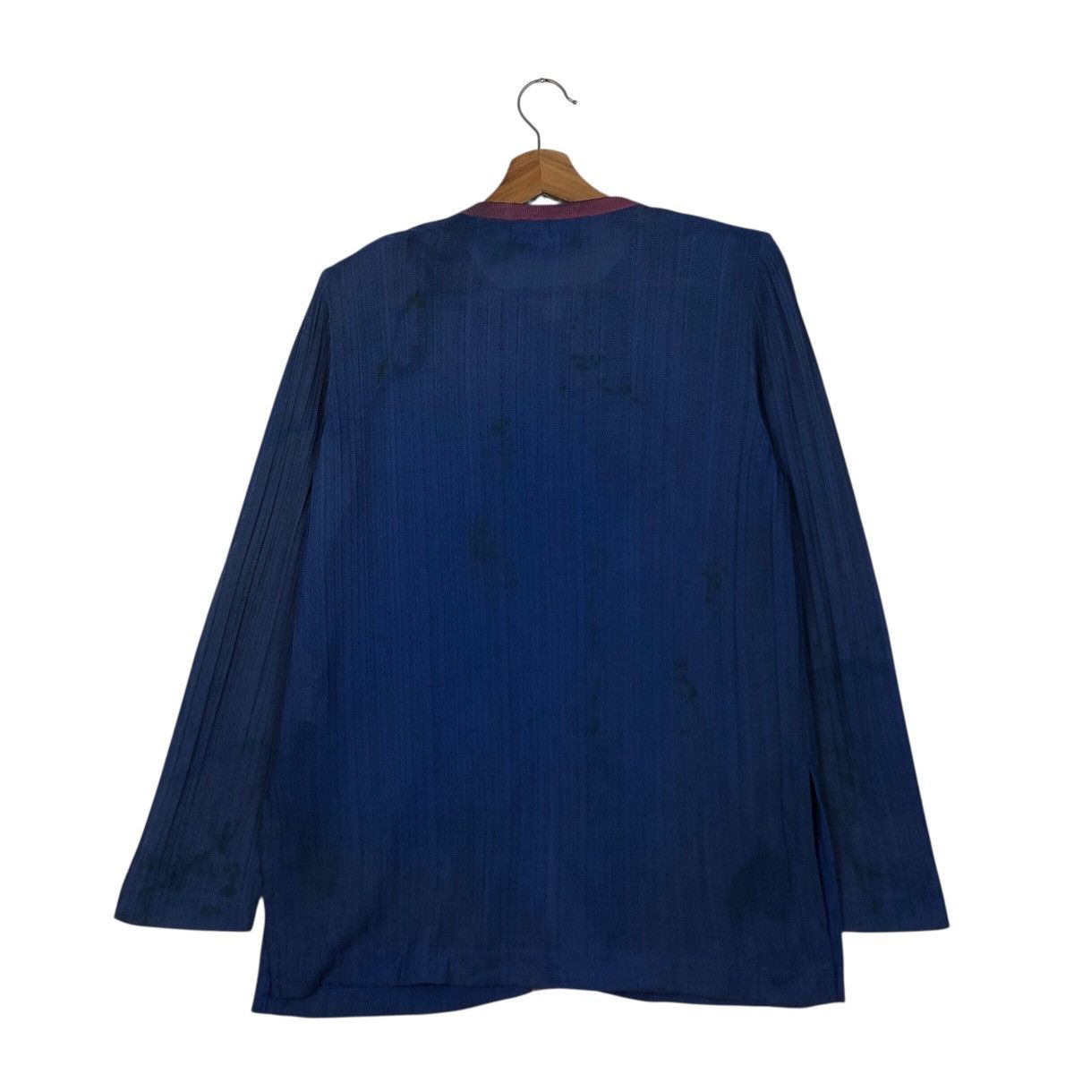 Yves Saint Laurent Vintage Indigo Woven Tunic Shirt Yves Saint Laurent Size M / US 6-8 / IT 42-44 - 9 Thumbnail