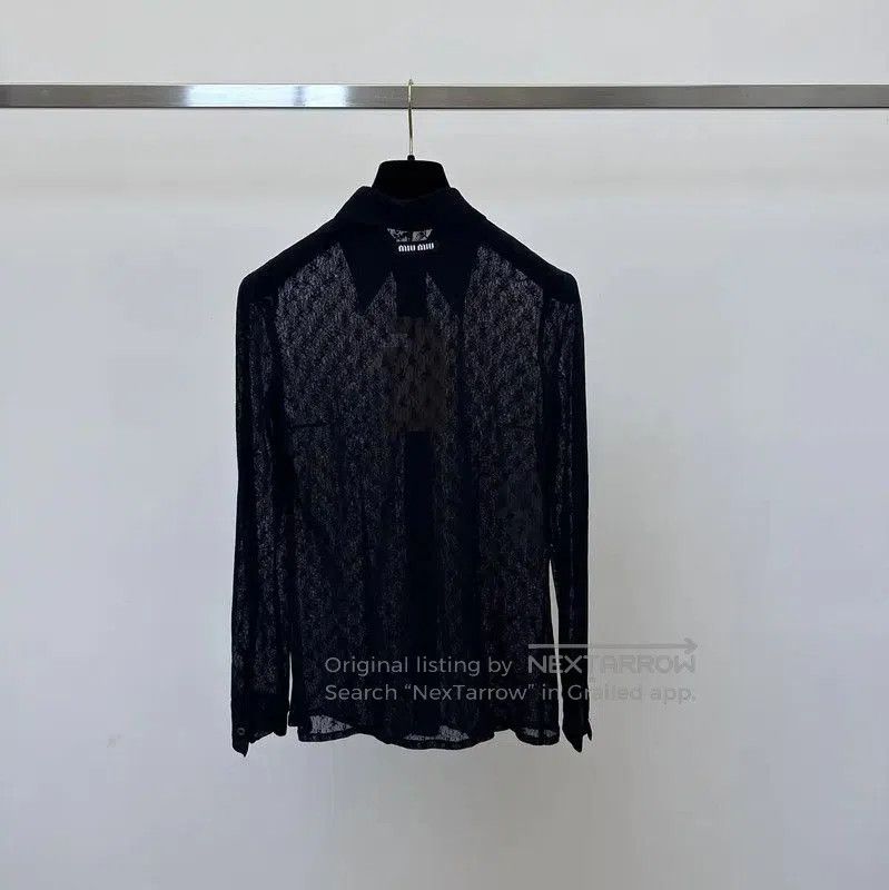 Miu Miu Miu Miu Black Women's Long Sleeve Shirt . Size S / US 4 / IT 40 - 2 Thumbnail
