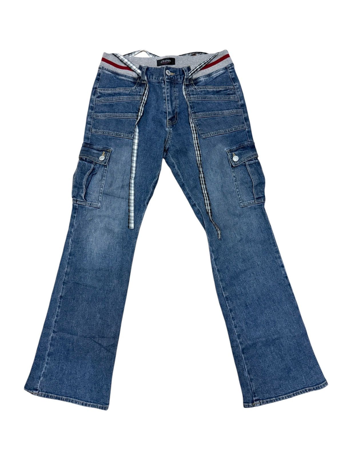 Japanese Brand Vintage Oririn Denim Cargo Pants Big Pockets / Streetwear Size US 30 / EU 46 - 1 Thumbnail