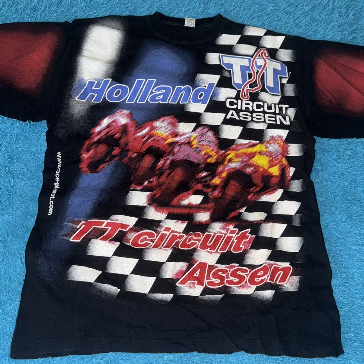 Other Vintage Over Print Moto Holland TT Circuit Assen Size US XL / EU 56 / 4 - 3 Thumbnail