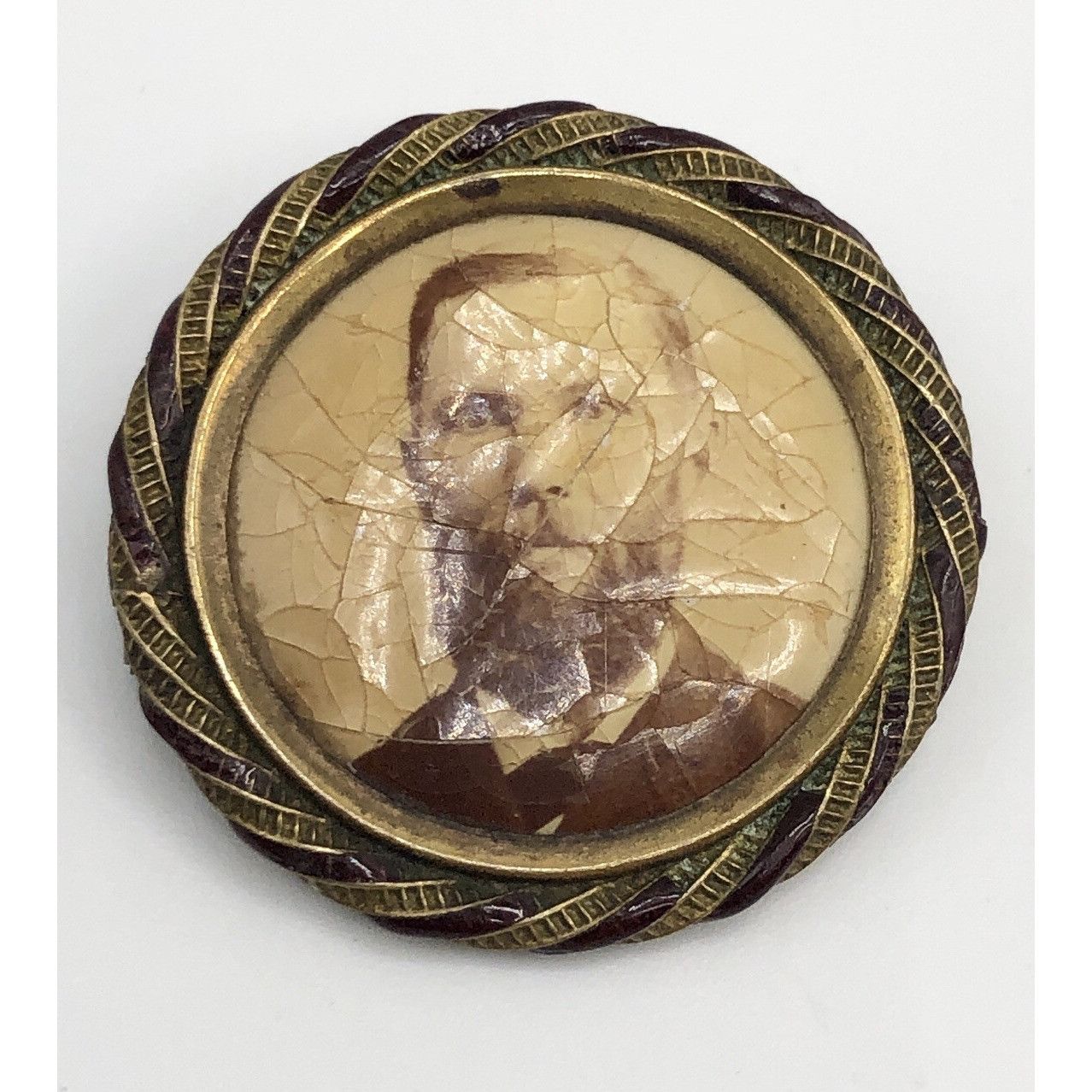 Other Antique Victorian Mourning Jewelry Tin Type Picture Photo En Size ONE SIZE - 2 Thumbnail