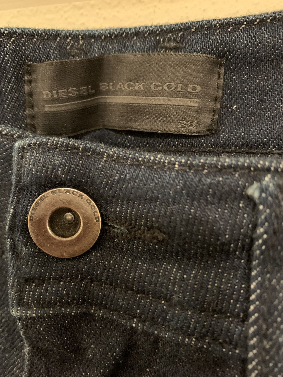 Diesel Black Gold vintage Diesel blue repaired leather skinny denim Size US 29 - 5 Thumbnail