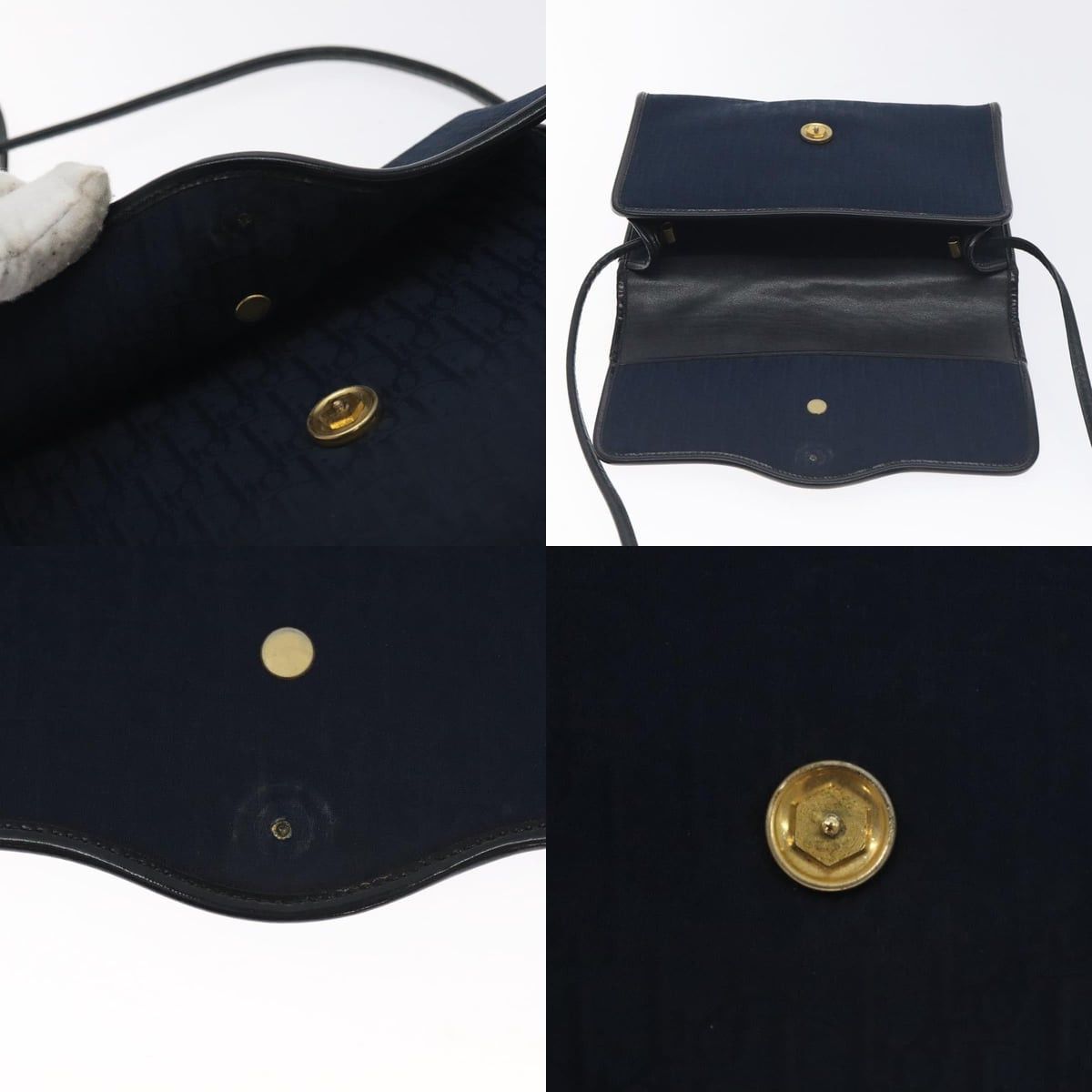 Dior DIOR Trotter Canvas Shoulder Bag Navy Size ONE SIZE - 11 Thumbnail