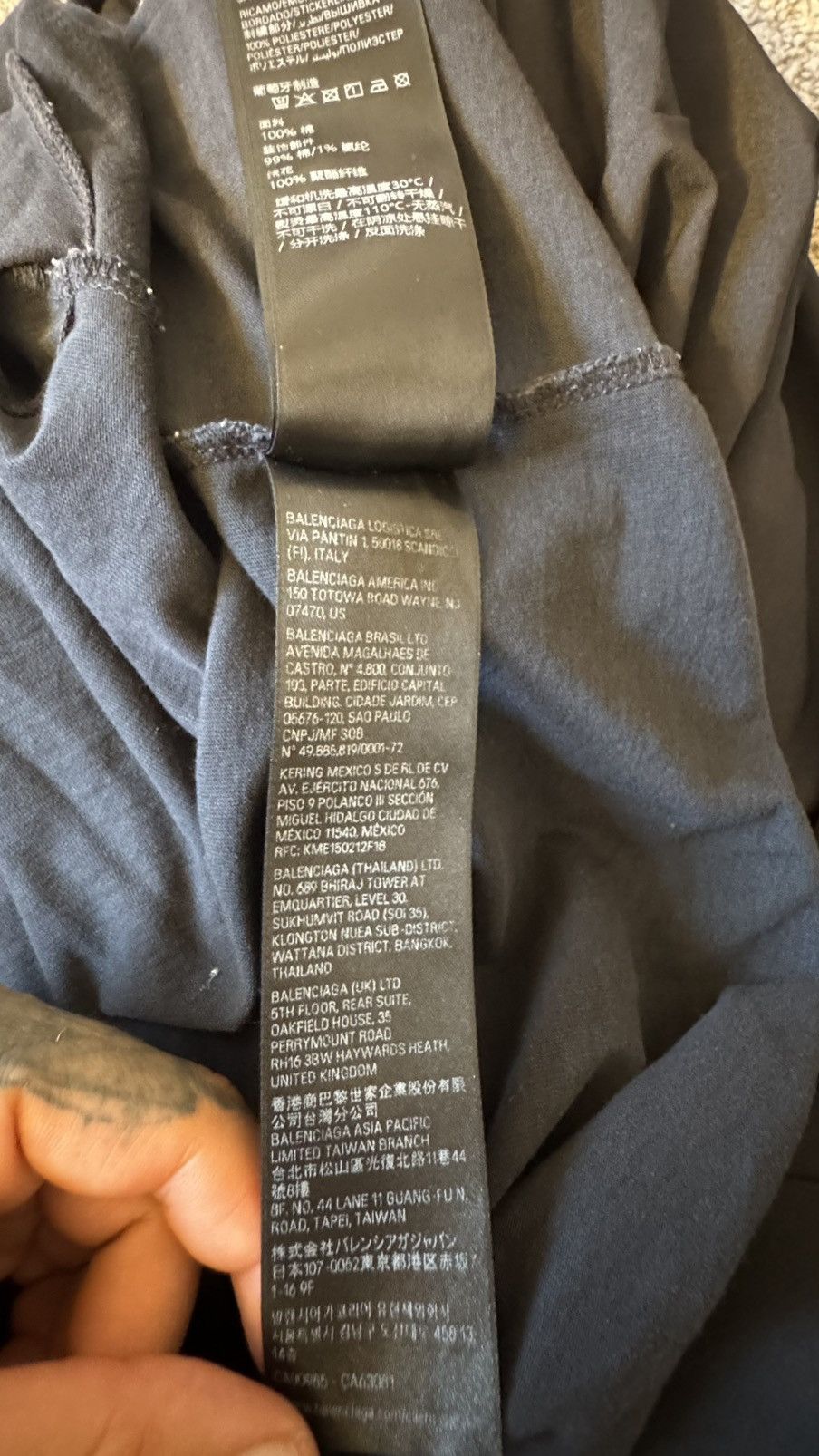 Balenciaga Balenciaga Men’s Cursive Medium Fit T-Shirt Size US XS / EU 42 / 0 - 10 Thumbnail