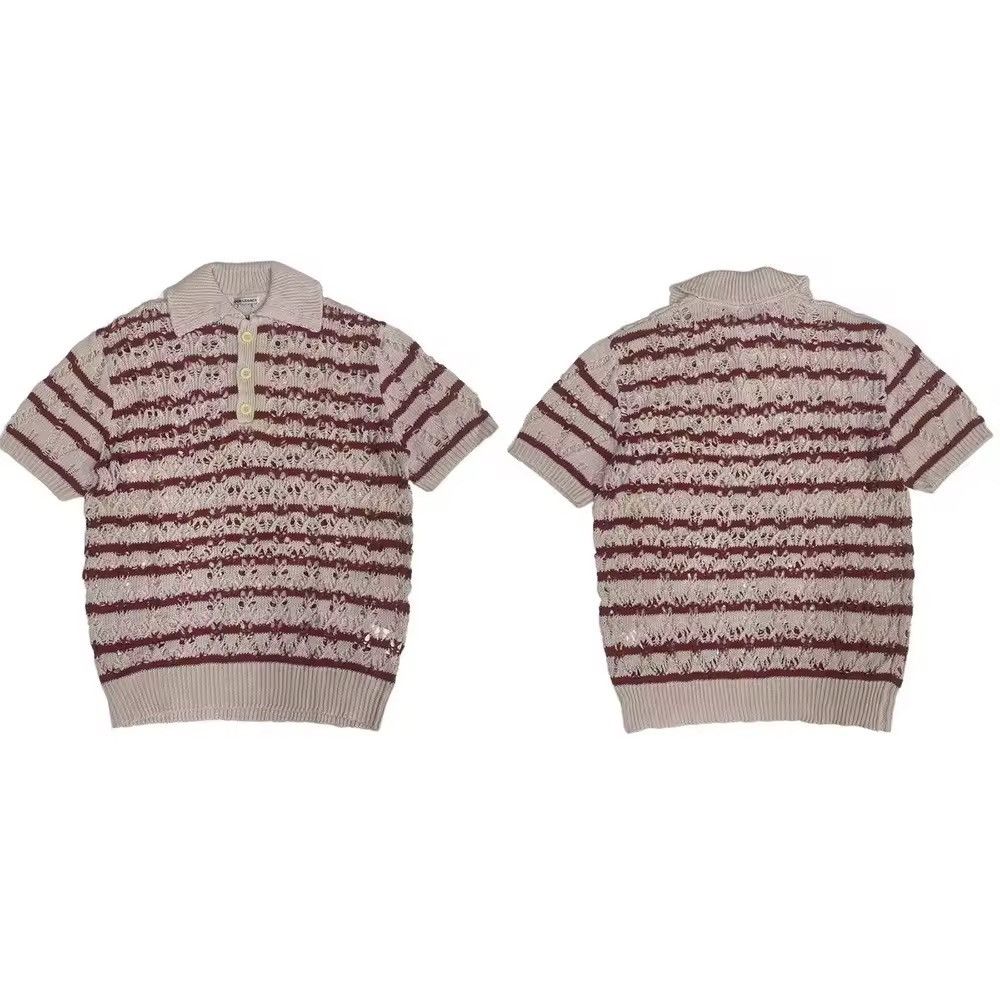 Vintage Knitted Striped Retro Vintage Style Casual Shirt Sweater Size US M / EU 48-50 / 2 - 7 Thumbnail