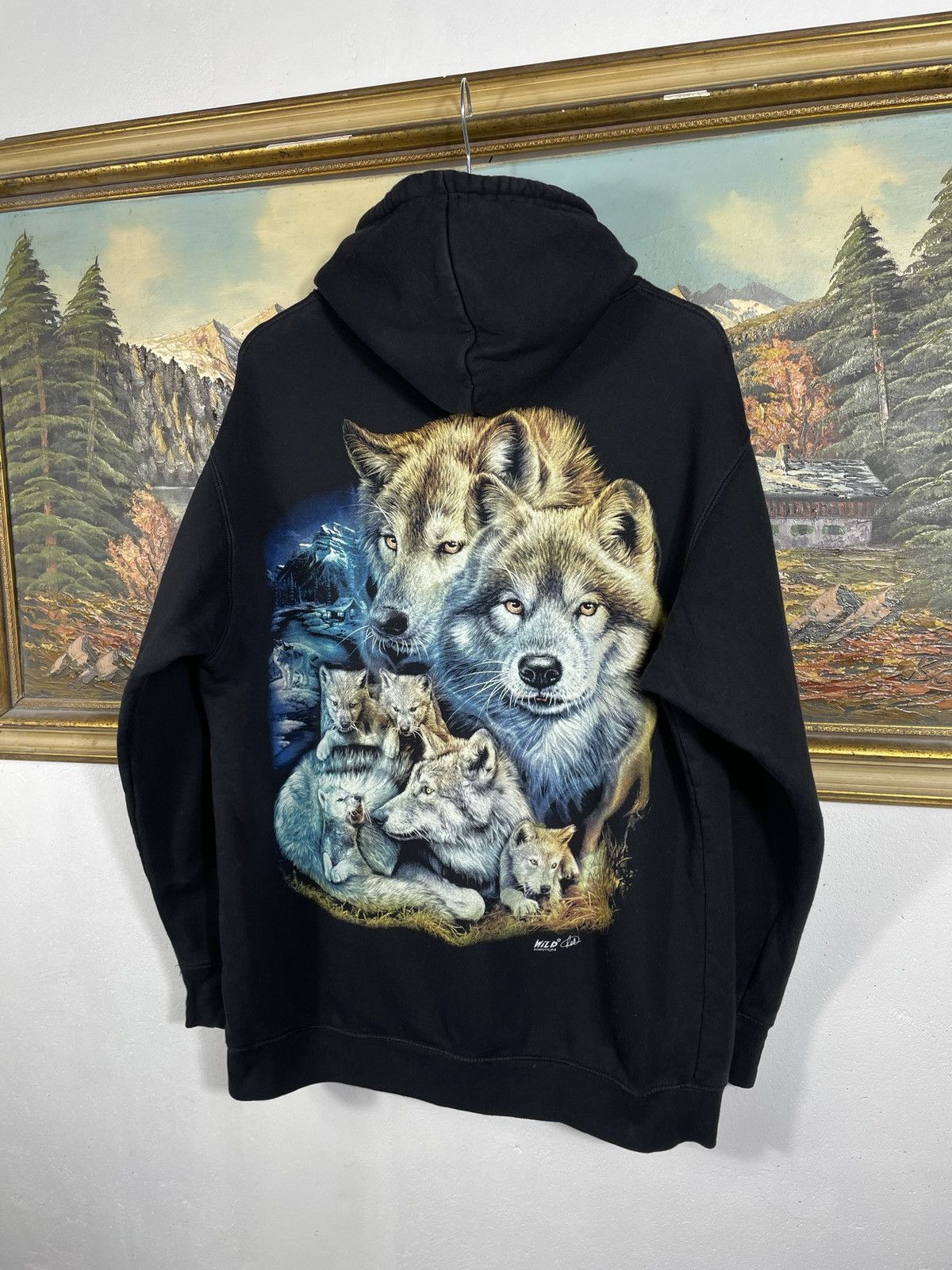 Vintage Vintage Wild Zip Hoodie Sweatshirt Vintage Y2k Wolf Print Size US L / EU 52-54 / 3 - 6 Thumbnail