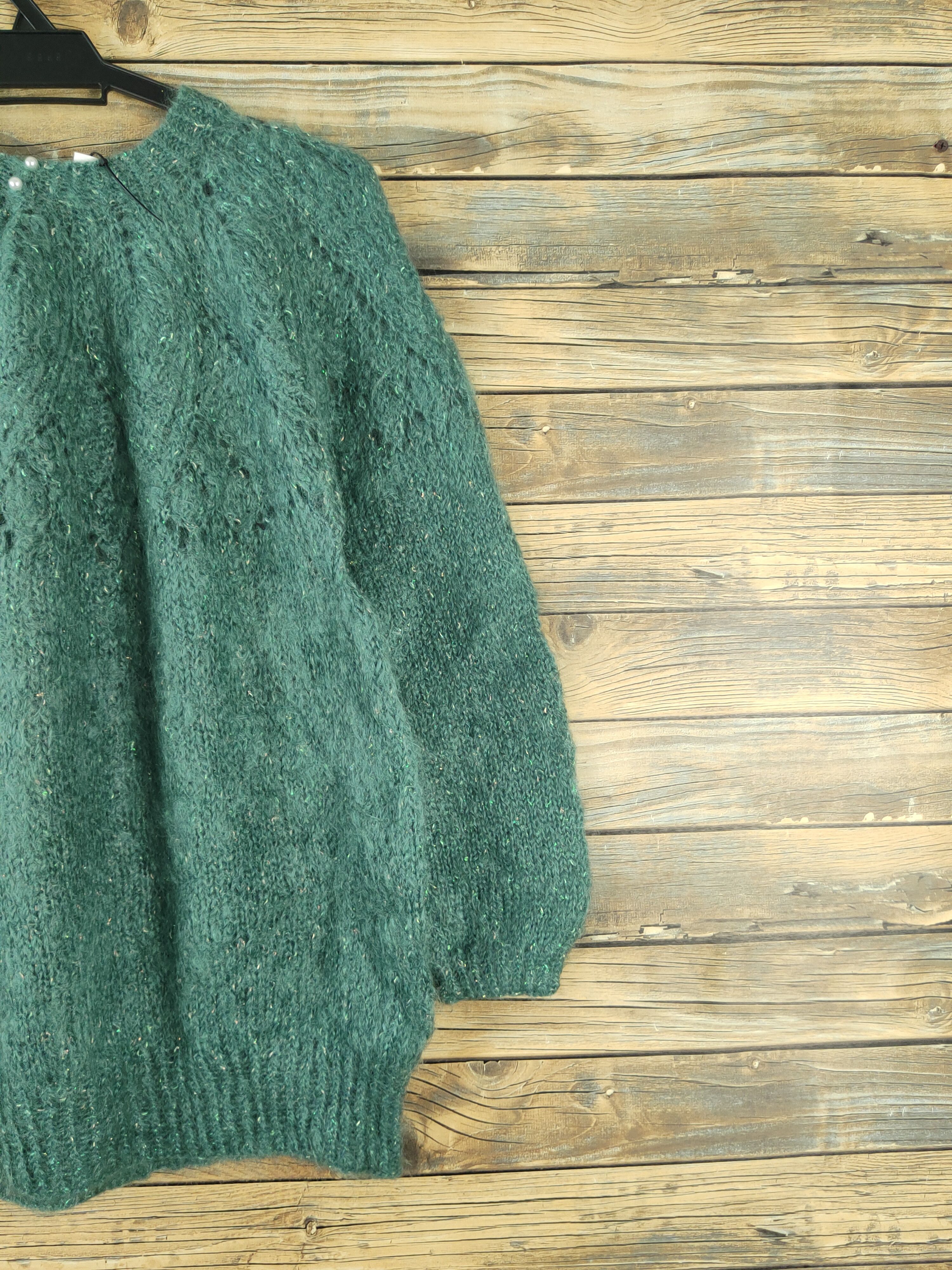 Japanese Brand Japanese Brand Green Knitwear Wool Sweatshirts #W2138 Size M / US 6-8 / IT 42-44 - 5 Thumbnail