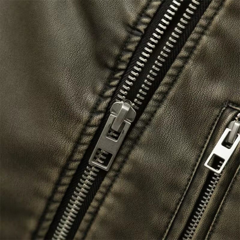 Jean Retro Carbon Oversized Loose Pu Faux Leather Short Jacket Size XL / US 12-14 / IT 48-50 - 8 Thumbnail