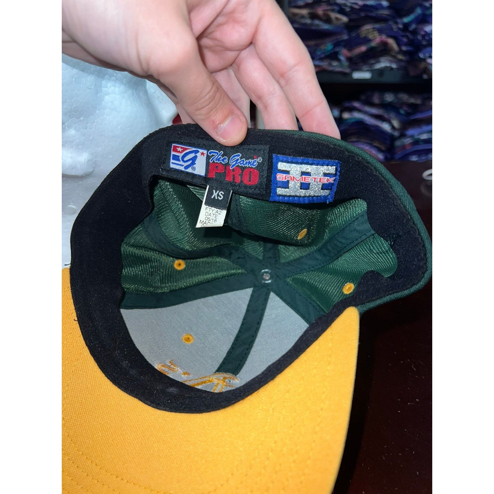 The Game Dodge City A's Hat The Game Pro Game Tek 2 Baseball Cap XS Size ONE SIZE - 6 Thumbnail