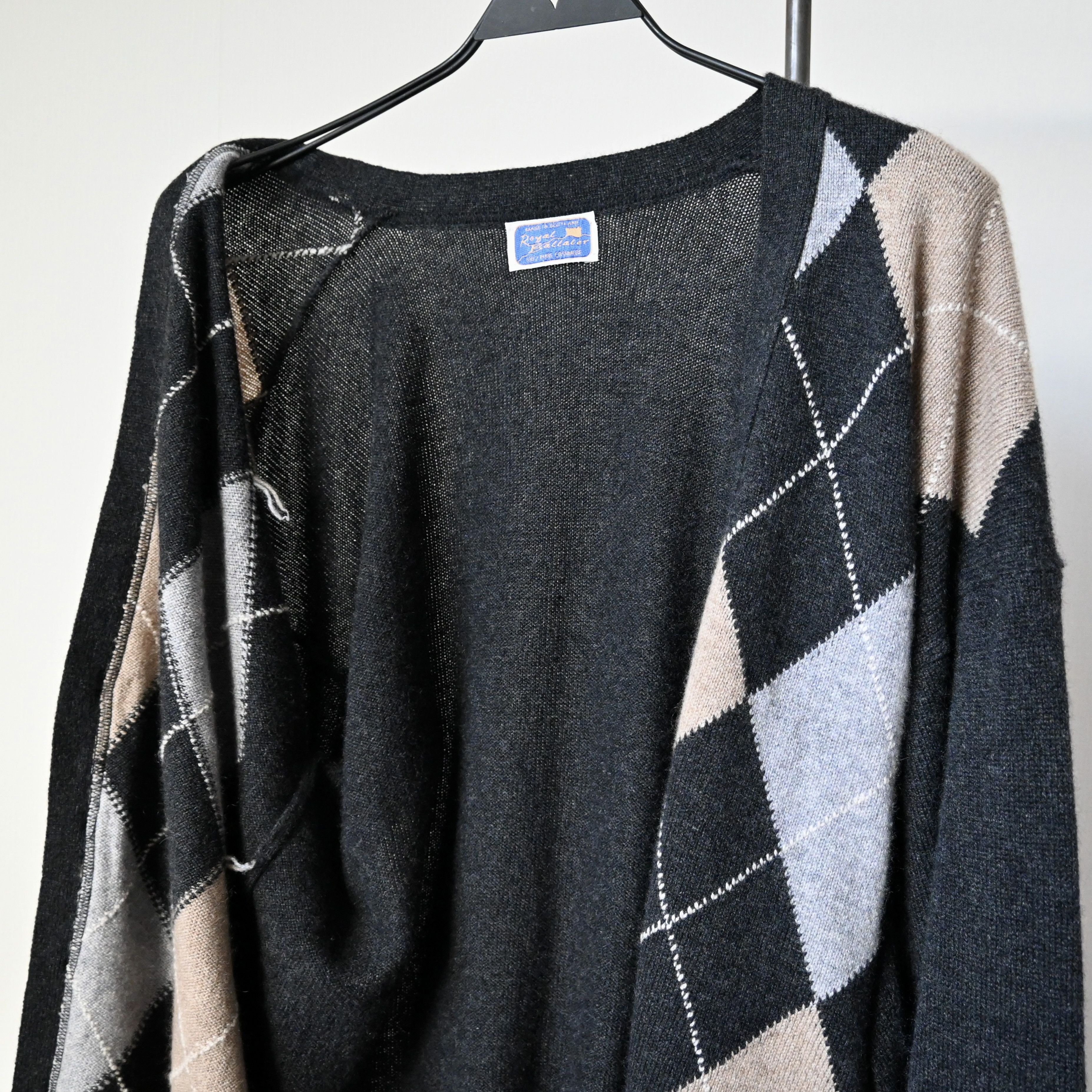 Vintage VTG Royal Ballater pure cashmere cardigan, made in Scotland Size US L / EU 52-54 / 3 - 3 Thumbnail