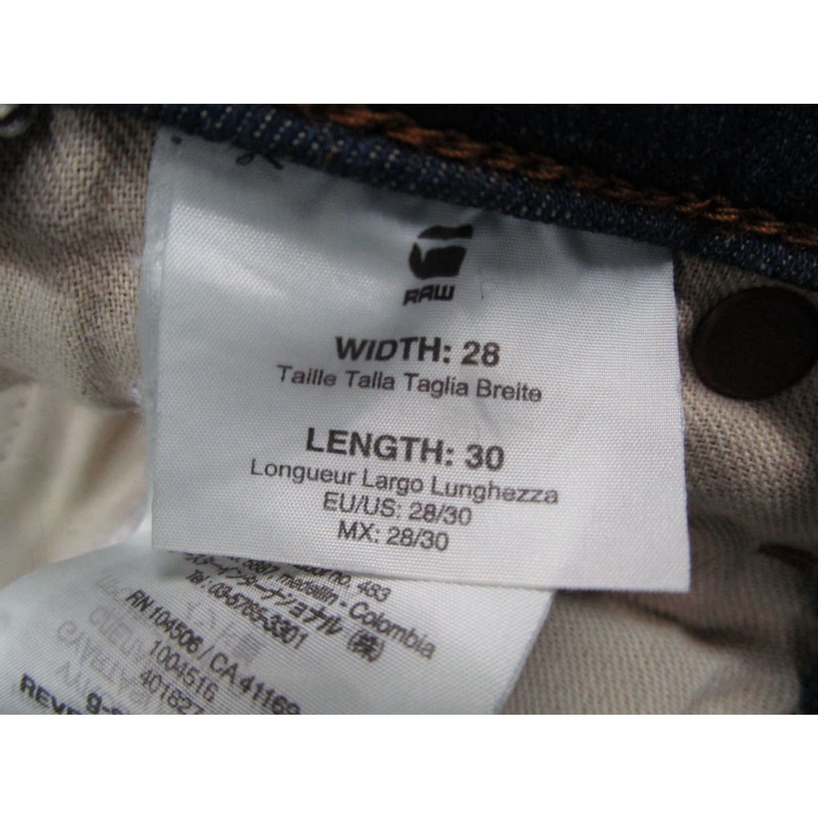 G-Star VINTAGE G-Star Raw Men's Jeans Tapered Slim Blue 28x30 Denim Casual Designer Size US 28 / EU 44 - 5 Thumbnail