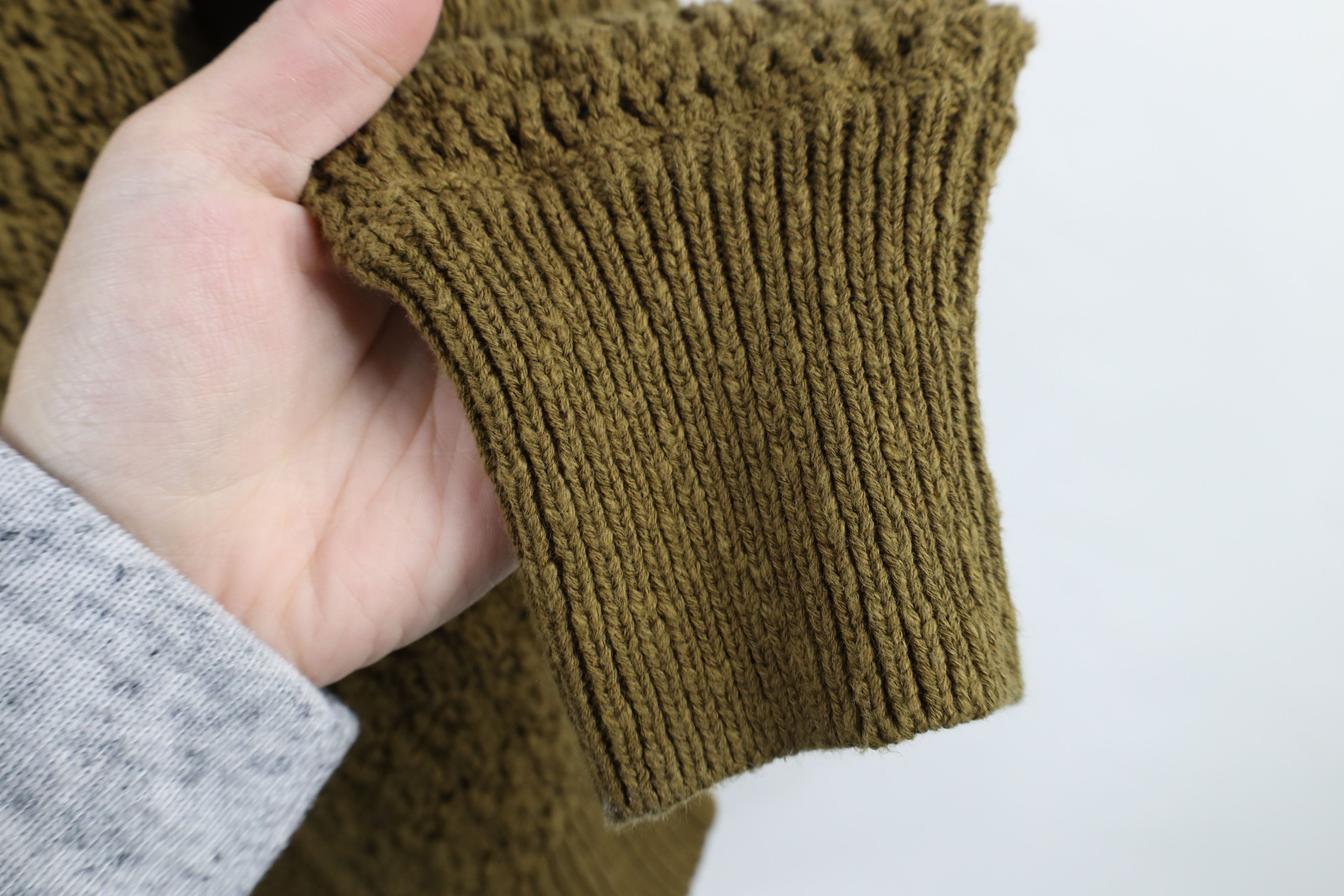 Madewell × Vintage Madewell Open Stitch Merino Wool Blend Knit Collared Sweater Size M / US 6-8 / IT 42-44 - 6 Thumbnail