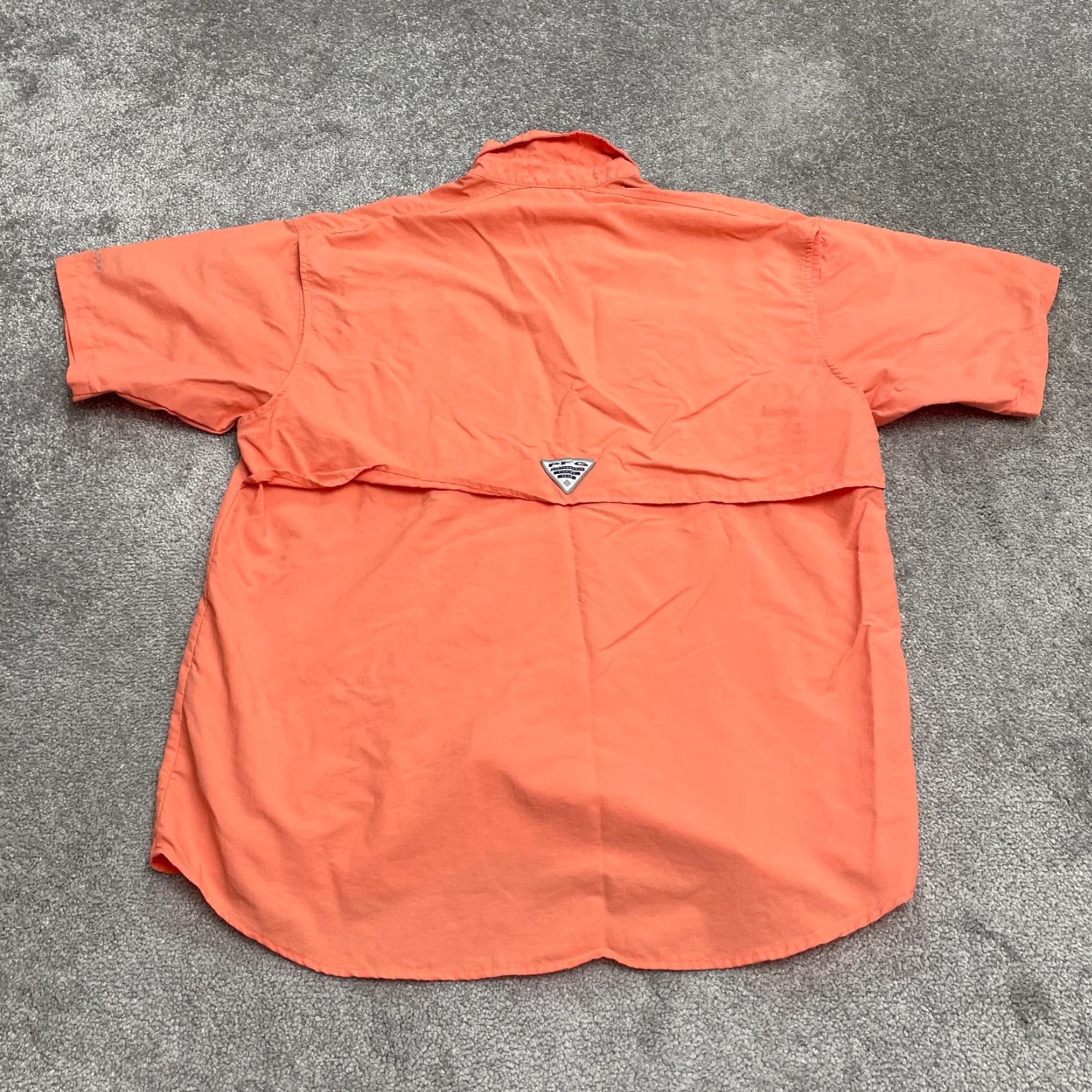Vintage Columbia PFG Omni-Shade Bahama Shirt Men L Orange Short Sleeve Button-Up Casual Size US L / EU 52-54 / 3 - 2 Thumbnail
