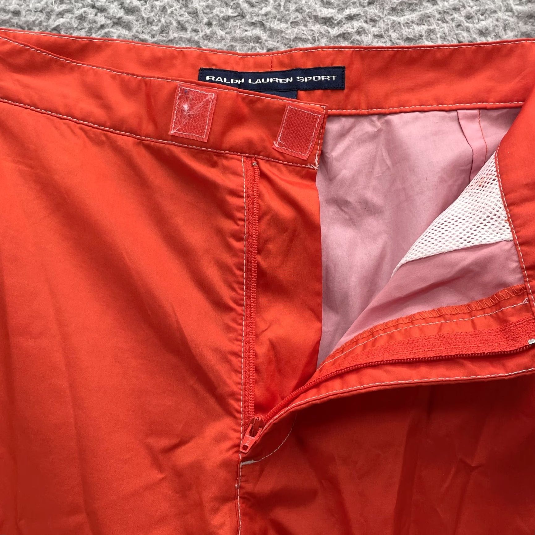 Polo Ralph Lauren VINTAGE Ralph Lauren Sport Pants Women 31x30 Orange Lightweight Retro Track Sportswear Size 24" / US 00 / IT 34 - 6 Thumbnail